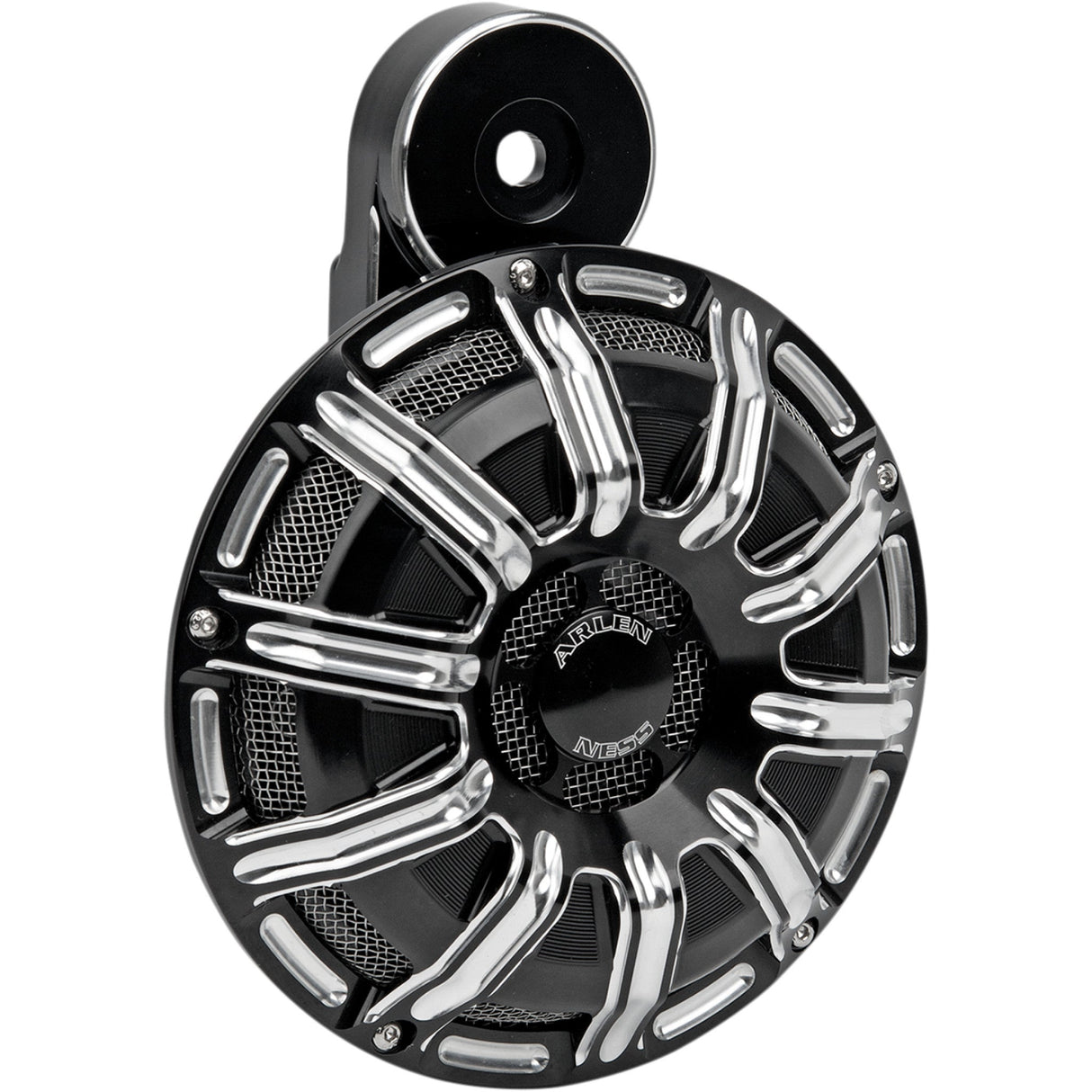 Arlen Ness Billet Horn 10 Gauge Black Universal - 70-250 For Harley Motorcycles 1991-2025