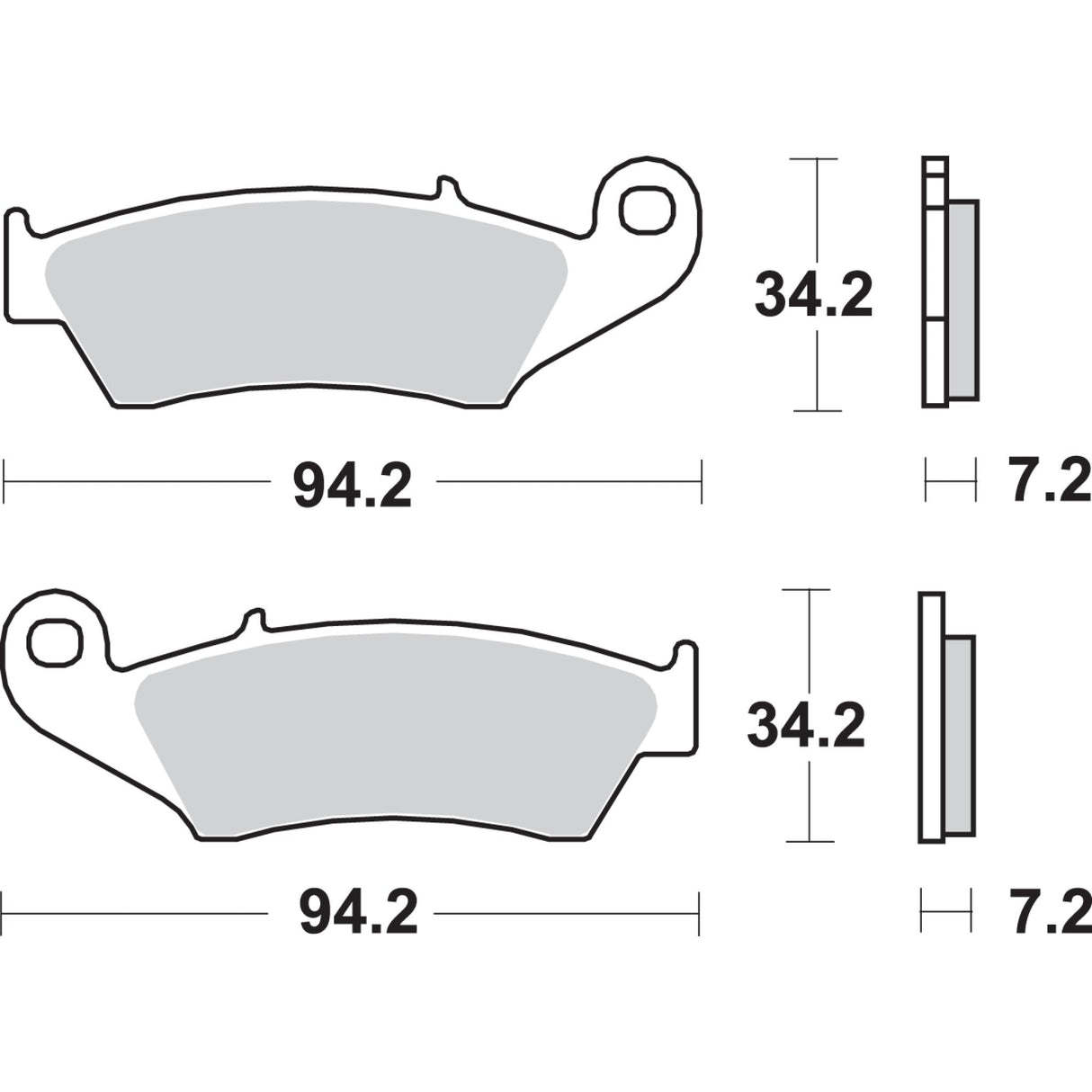 SBS 1722-0763 694HF HF Street Ceramic Organic Brake Pads HF Brake Pads