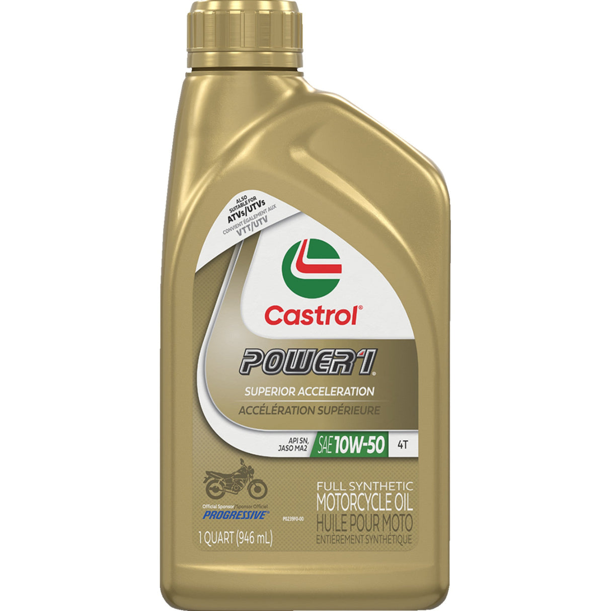 CASTROL 3601-0375 15D2C1 Power 1® Synthetic Engine Oil 10w-50 - 1 u.s. quart