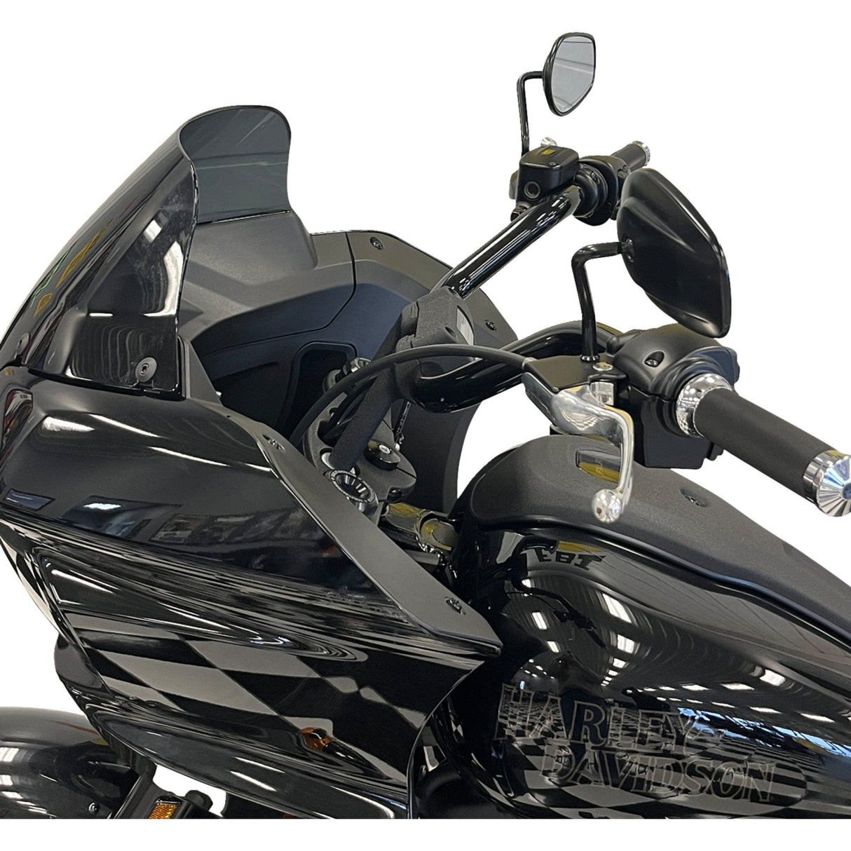 FAT Baggers INC. 1-1/4" EZ Install Round Top Handlebar 8" Black - 903008-B For Harley Softail Low Rider 2018-2023