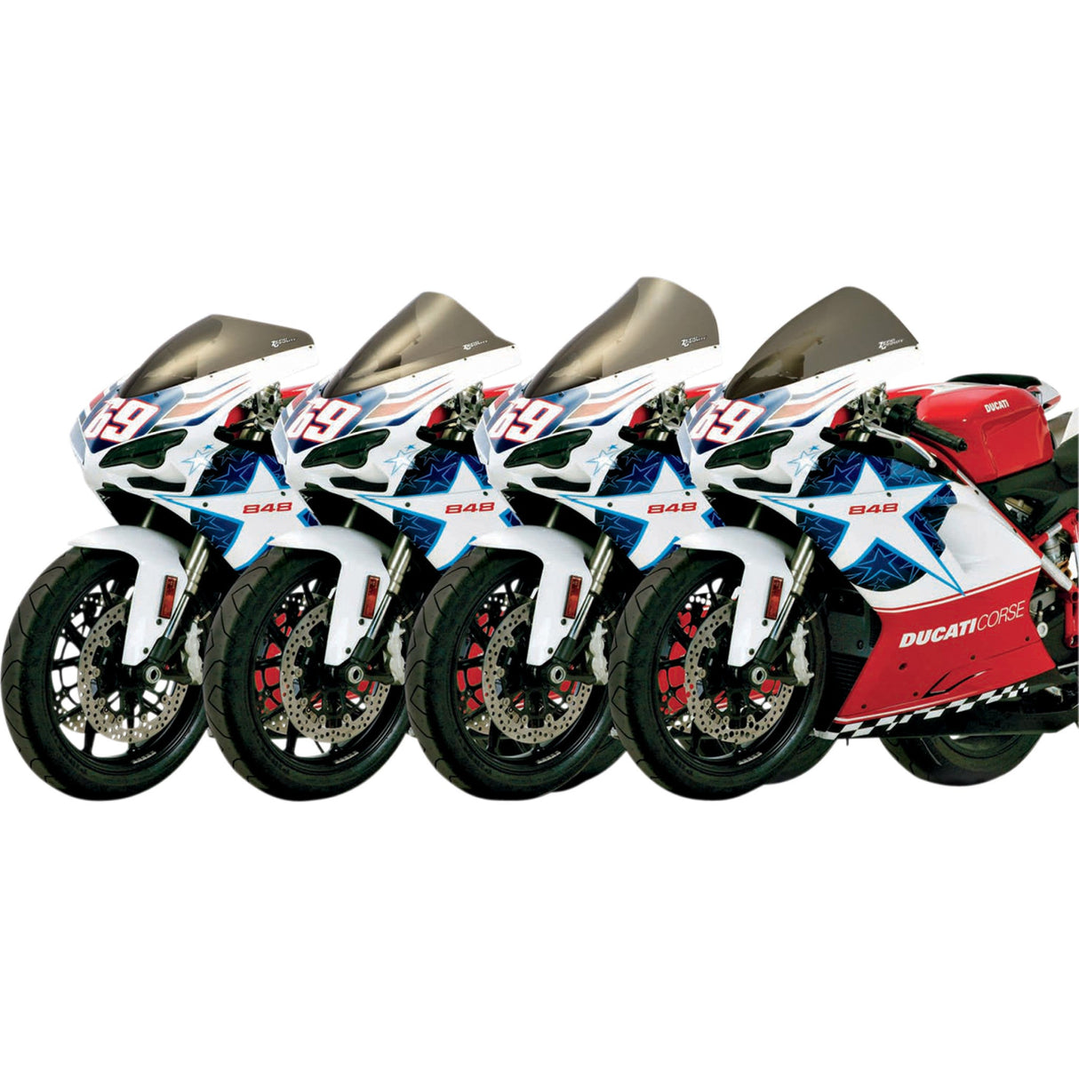ZERO GRAVITY 2301-0851 16-729-02 Double Bubble Windscreen smoke - ducati 1098