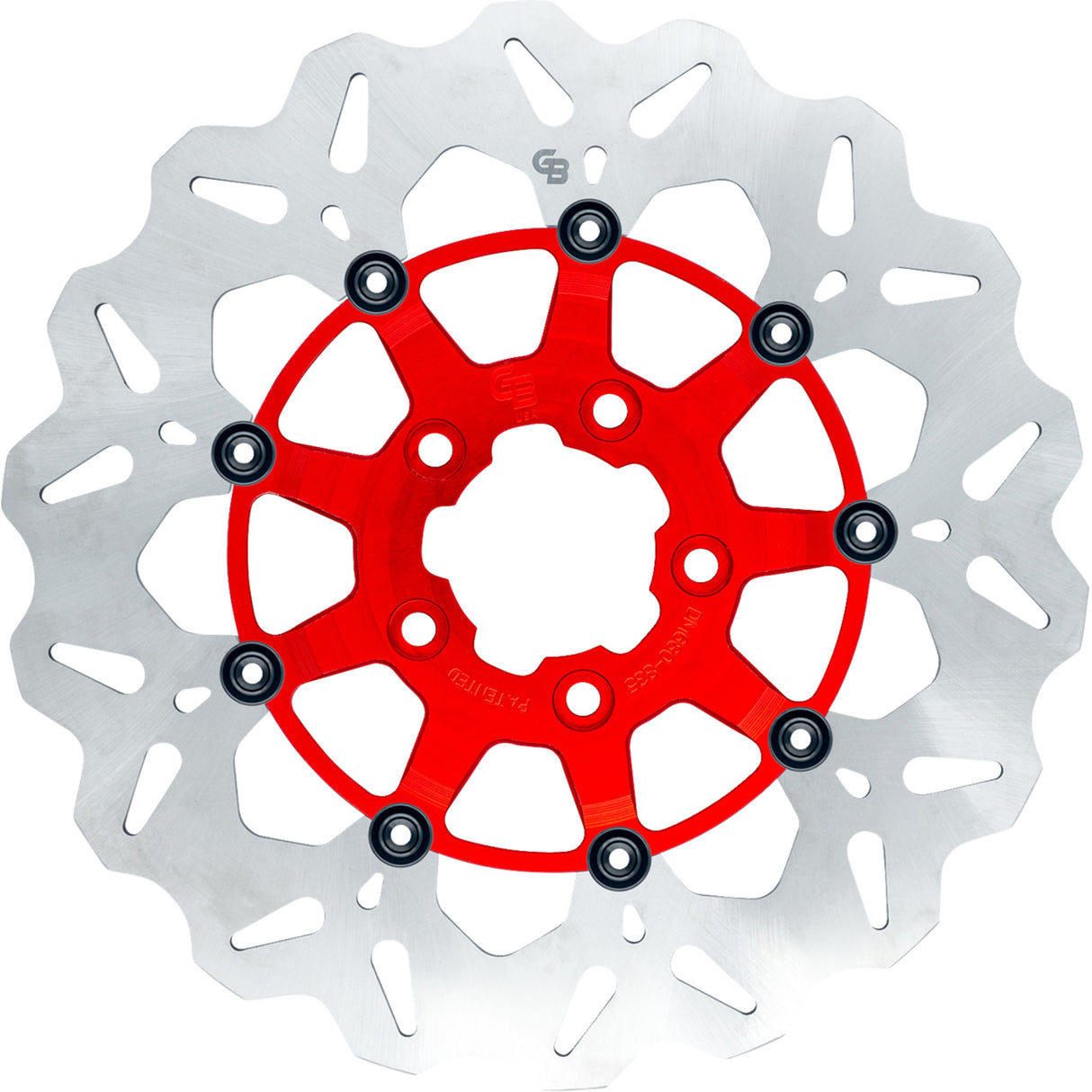 Gbrakes Oversize Wave® Brake Rotor Front 12-1/2" Red - GBDU029 For Harley Motorcycles 2000-2026