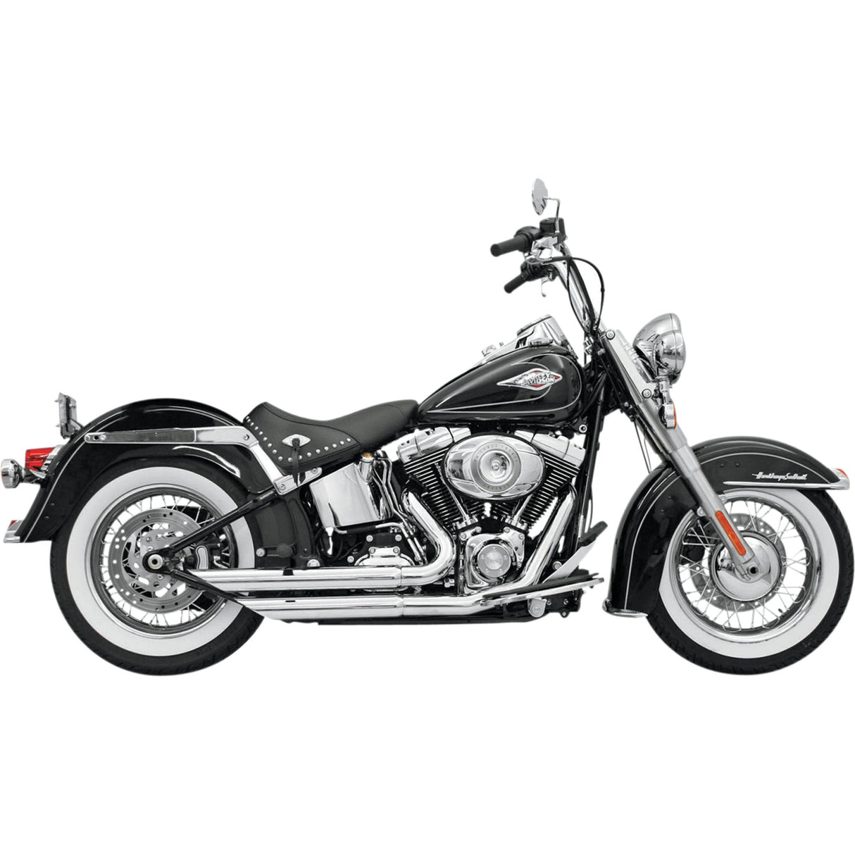 Bassani Xhaust Firepower Series 2-Into-2 Exhaust System - 12113B For Harley Softail 1986-2017