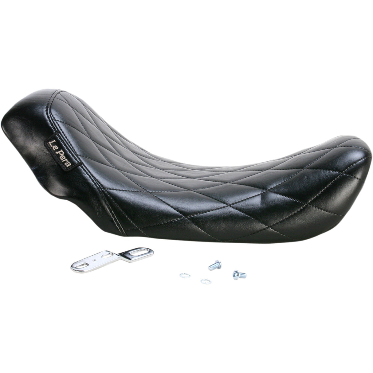 LePera Bare Bones Solo Seat Diamond Stitch Black - LK-001DM For Harley Motorcycles 2006-2017
