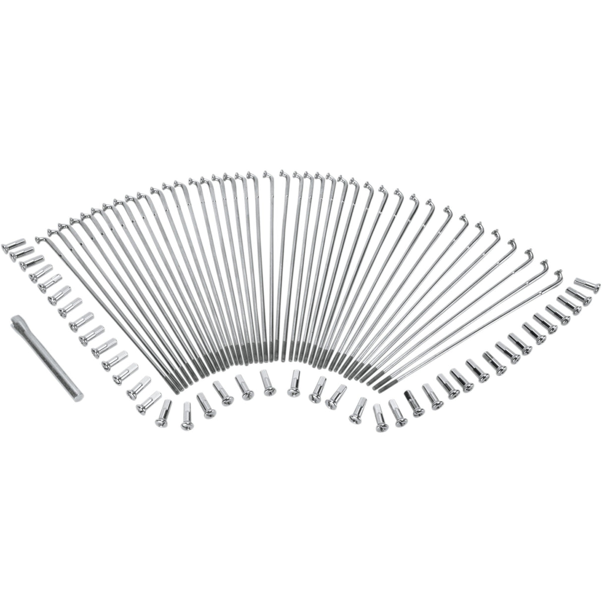 DRAG SPECIALTIES Chrome and Stainless Steel Spoke Set Drop - Center Front