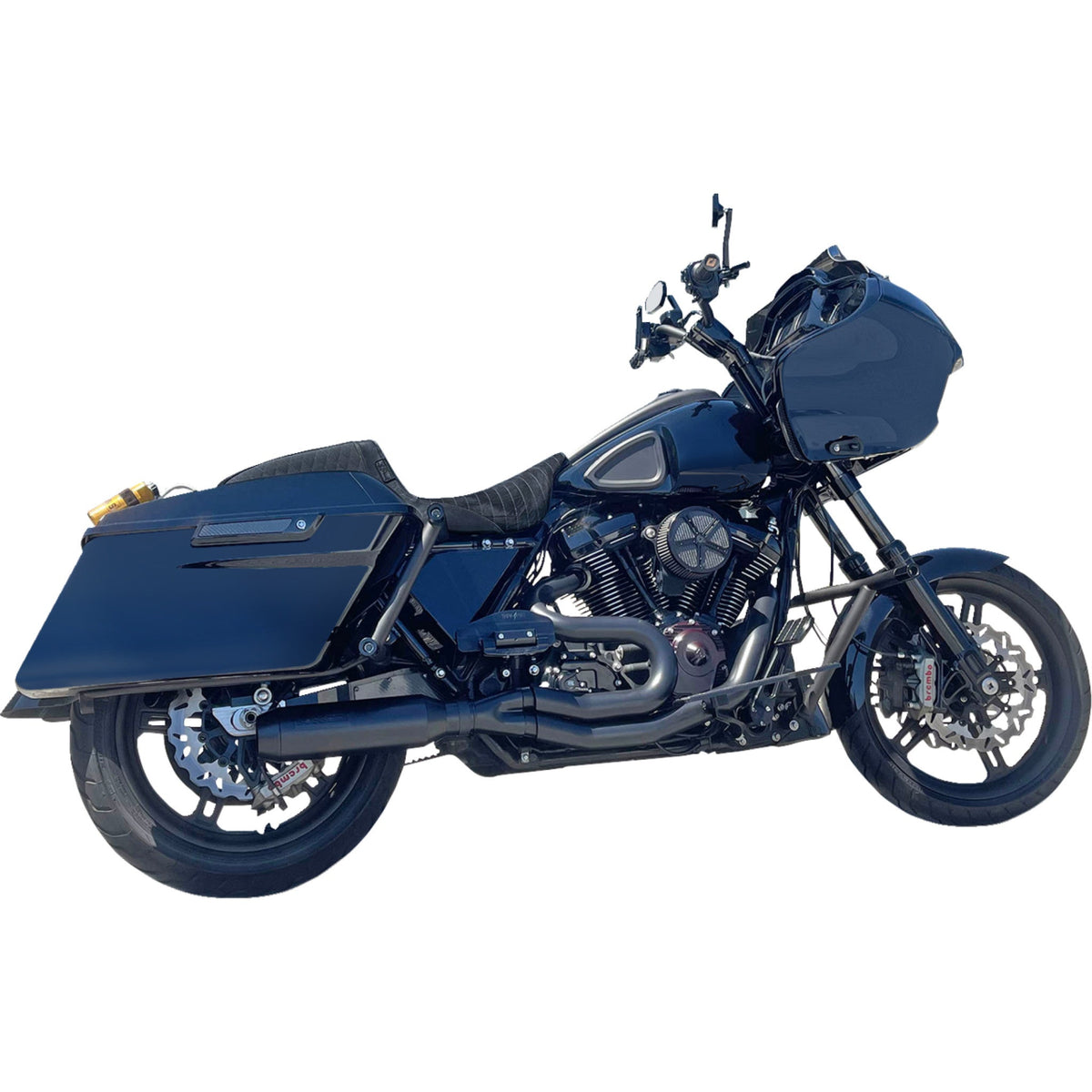 Bassani Xhaust Super Bike 2-Into-1 Exhaust System - 1F98B For Harley Touring 2017-2026