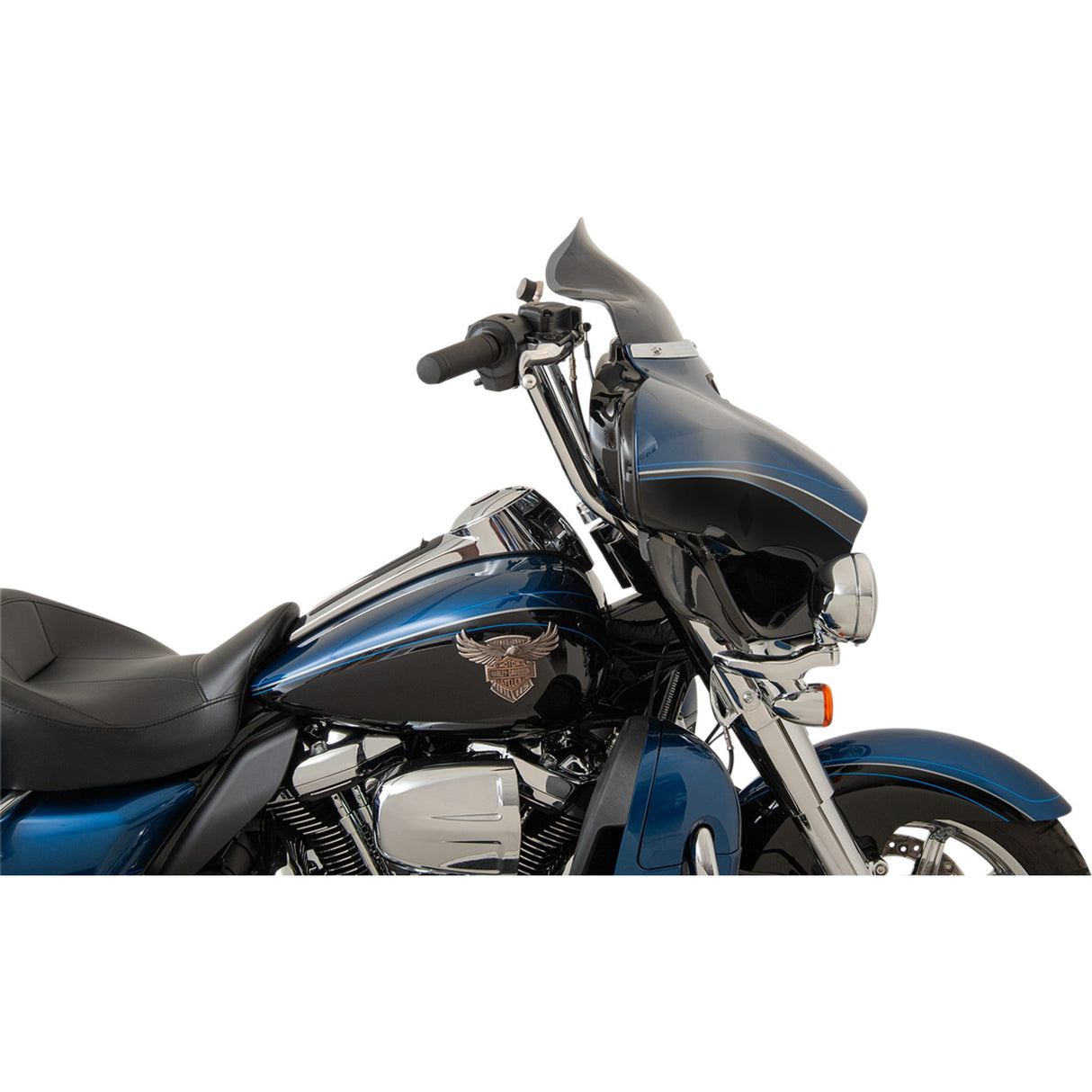 Klock Werks Flare® Windshield 8-1/2" Dark Smoke - KWW-01-0210-2014 For Harley Touring 2014-2025