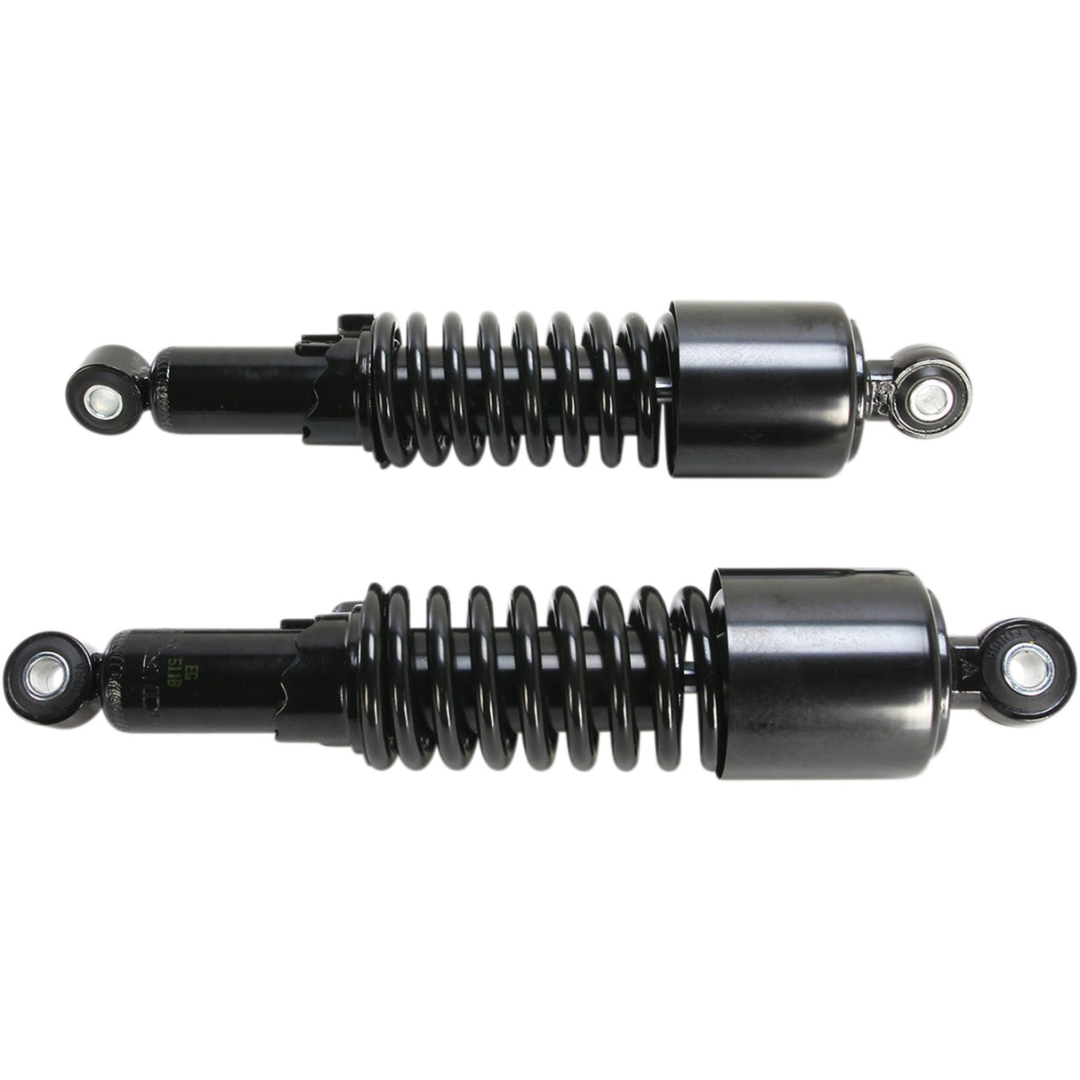 EMGO 1310-1212 17-05693B Custom Shorty Shocks with shroud - black body/black spring finish - eye lowering