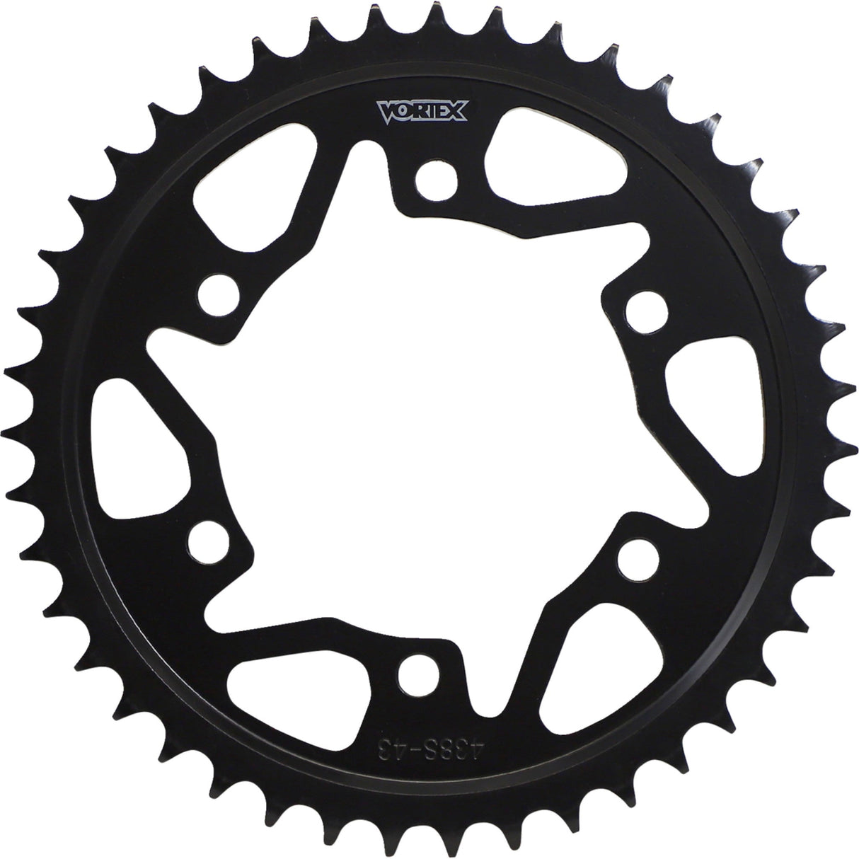 VORTEX 1210-0544 438S-43 Steel Sprocket Steel Rear Sprocket - 43 Tooth - Kawasaki