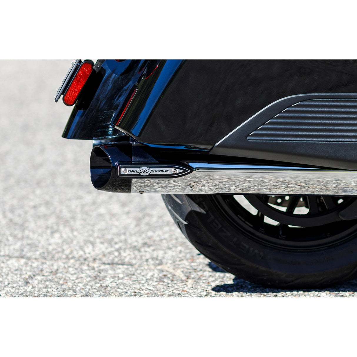 S&S Cycle 4" Broadhead Slip-On Mufflers Slash Cut Chrome - 550-1076 For Indian 2014-2022