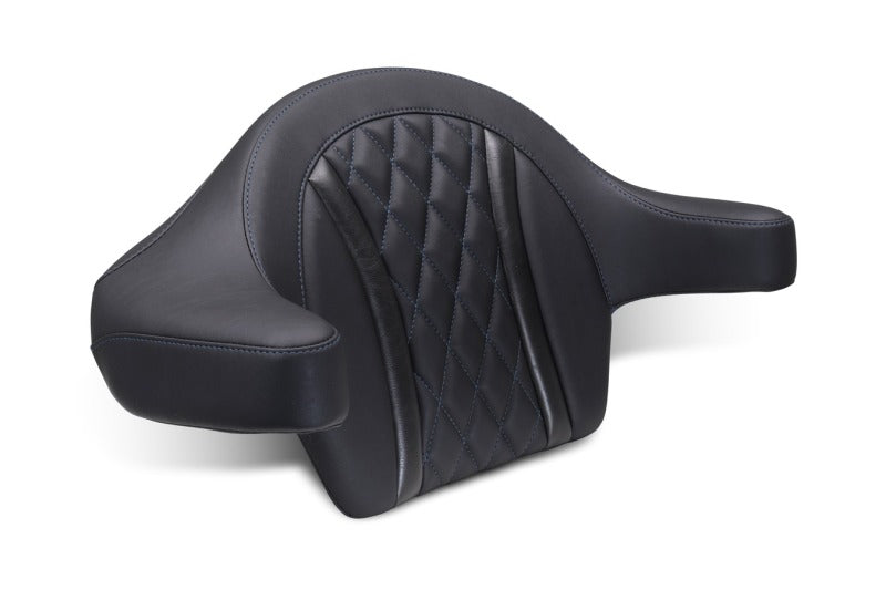 Mustang Motorcycle Mustang CVO Road Glide (ST) Deluxe Diamond Ext Arm Wrap-Around Backrest Black - 88430SB For Harley Touring 2023-2026