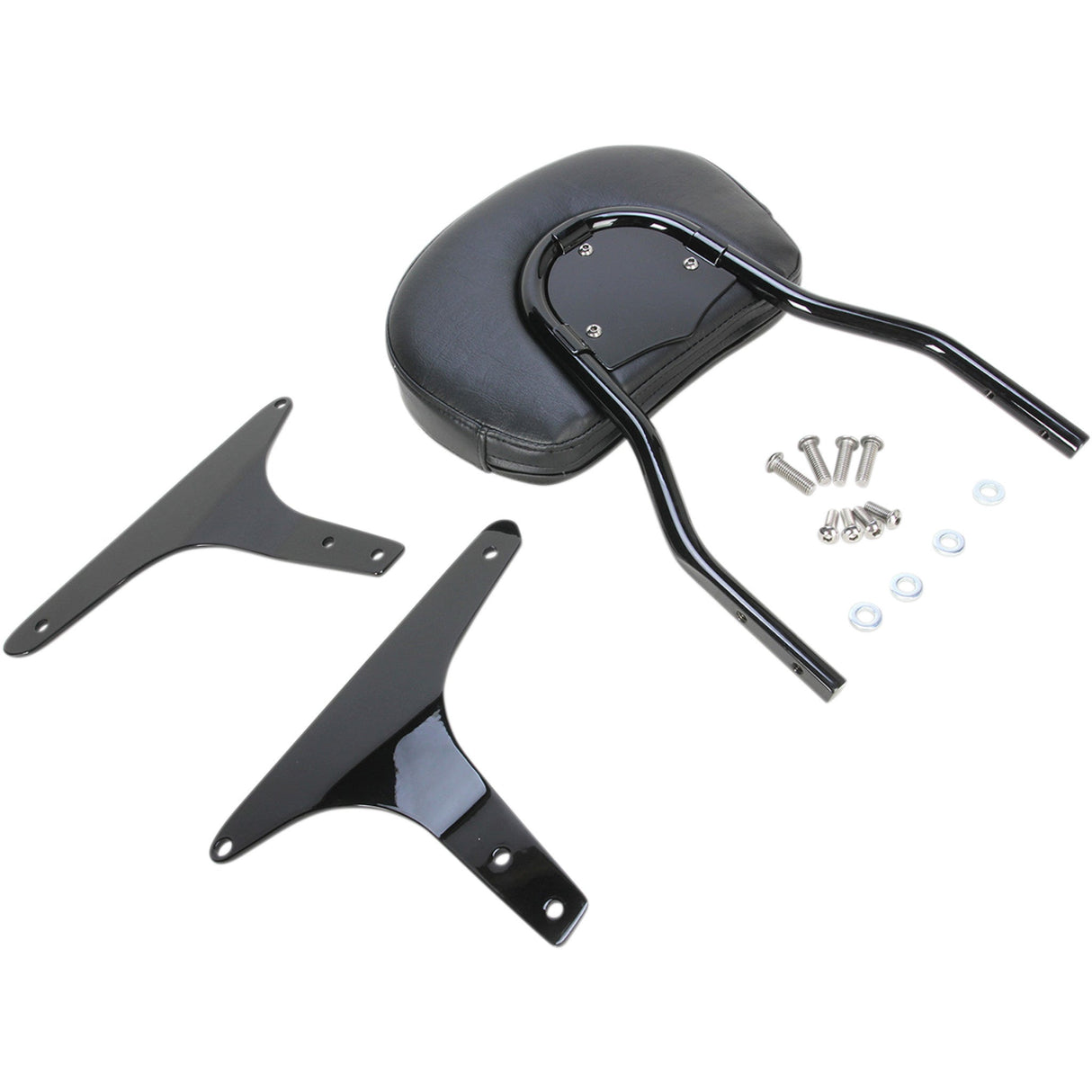 COBRA 1501-0472 602-1301B Round Sissy Bar - Standard - Black - Softail
