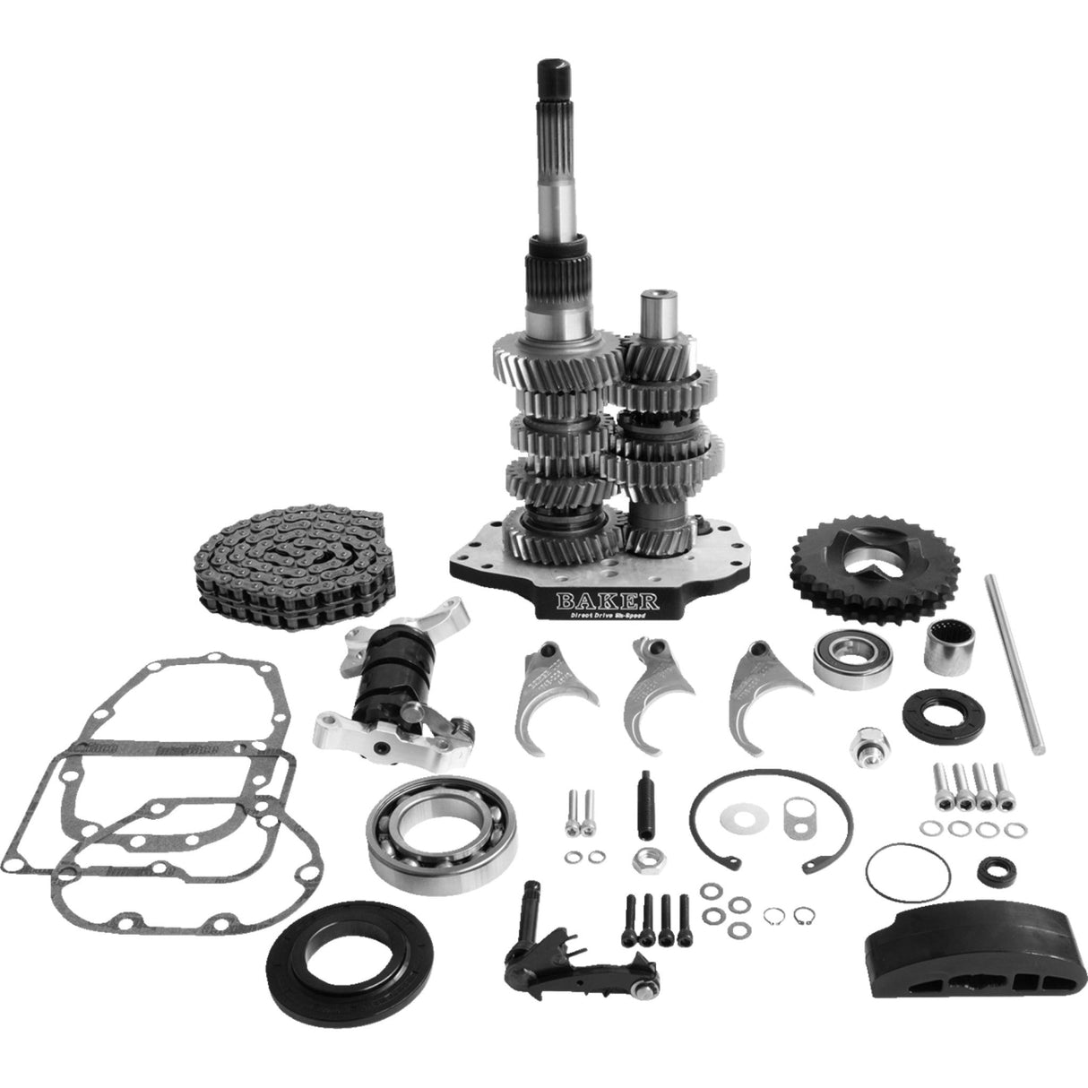 Baker Drivetrain DD6 Gear Set - DD6-411PL-03 For Harley Dyna / Softail / Super / Screamin' 2001-2006