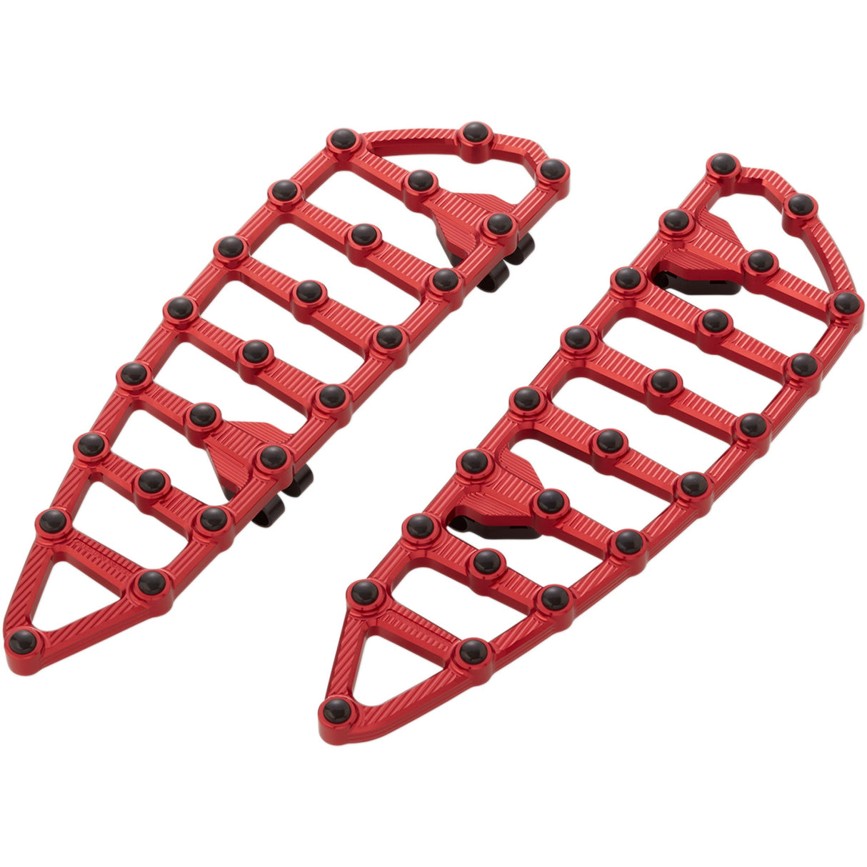 Arlen Ness MX Billet Floorboards Red - 06-893 For Harley Motorcycles 1980-2026