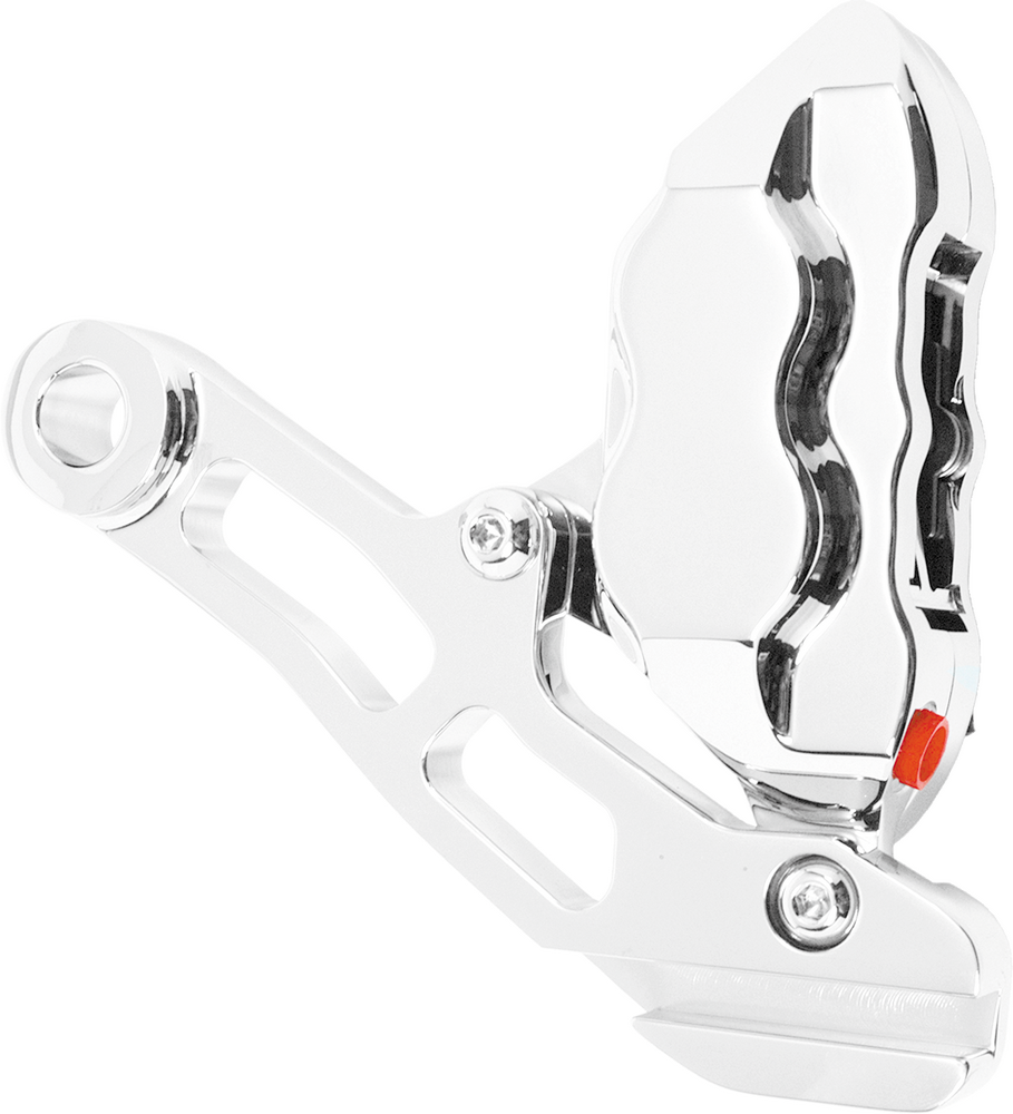 Hawg Halters Inc 4 Pist Rear Caliper Kit Chrome ST - RKSTCC500 For Harley Softail 1987-1999