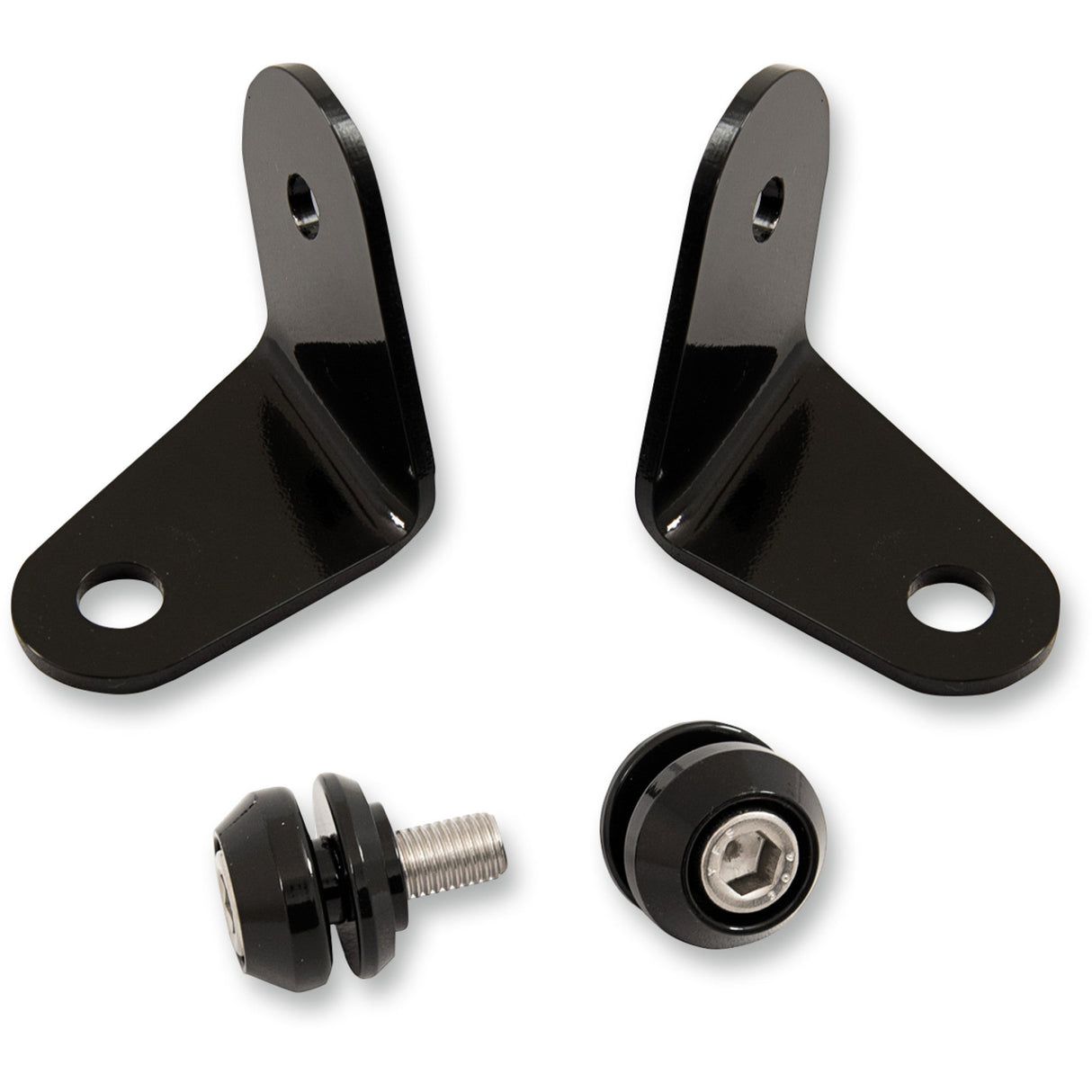 Memphis Shades Turn Signal Relocation Hardware Kit Black - MEB8984 For Harley Softail 1987-2010