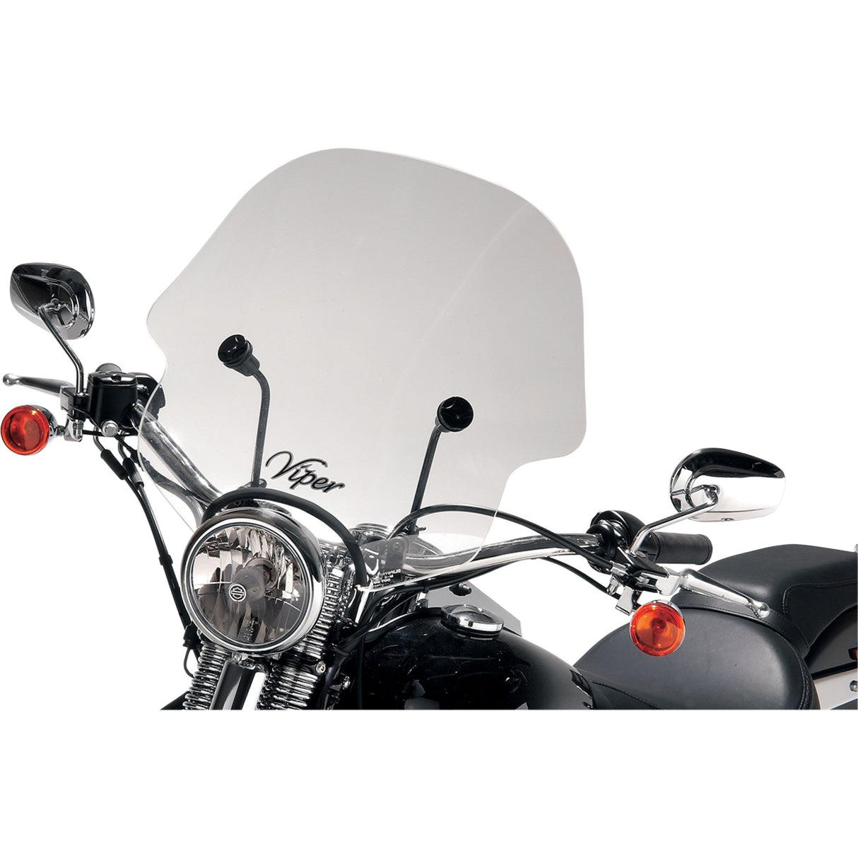 Slipstreamer SS-10 Viper Windshield Clear - SS-10-C For Harley Motorcycles 1988-2025 | Honda Motorcycles 1992-2025 | Kawasaki Motorcycles 1996-2025