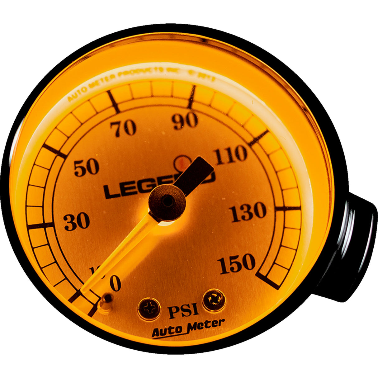Legend Suspension Fairing Mounted LED Backlit PSI Gauges Silver For Harley Touring 1997-2013
