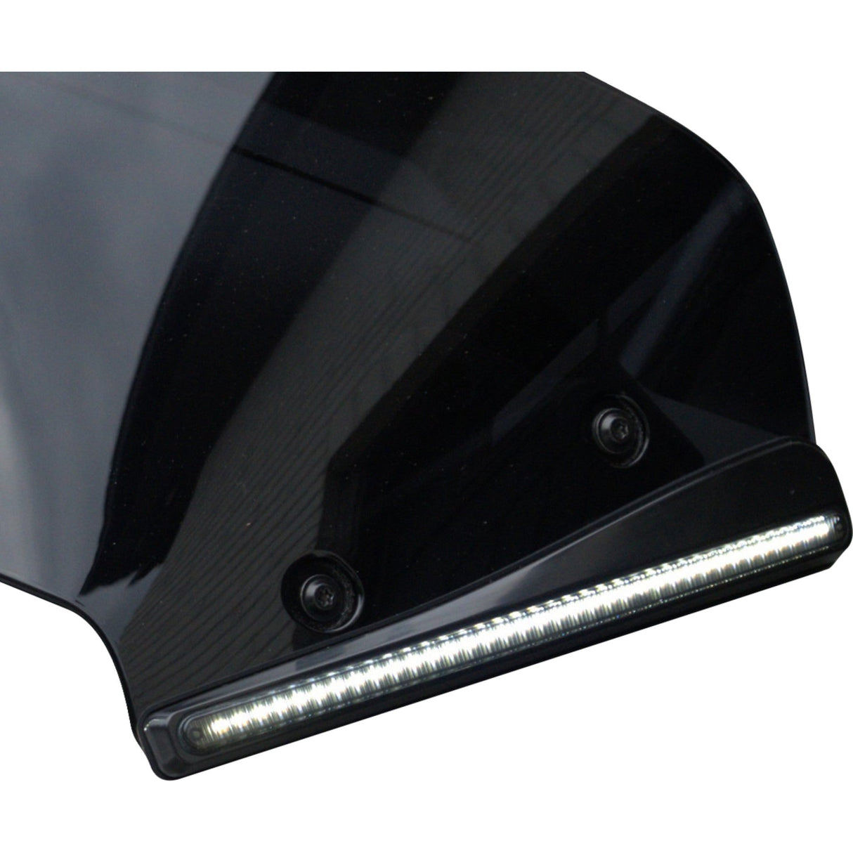 Custom Dynamics LED Windshield Trim With Turn Signals LED Turn Signal Black Smoke Lens - CD-RG23-SWT-B For Harley Touring 2023-2026