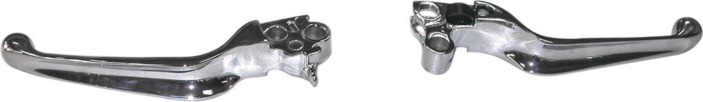Harddrive 053324 LSR Lever SET Chrome BIG Twin With Cable Clutch For Harley Motorcycles 1996-2006