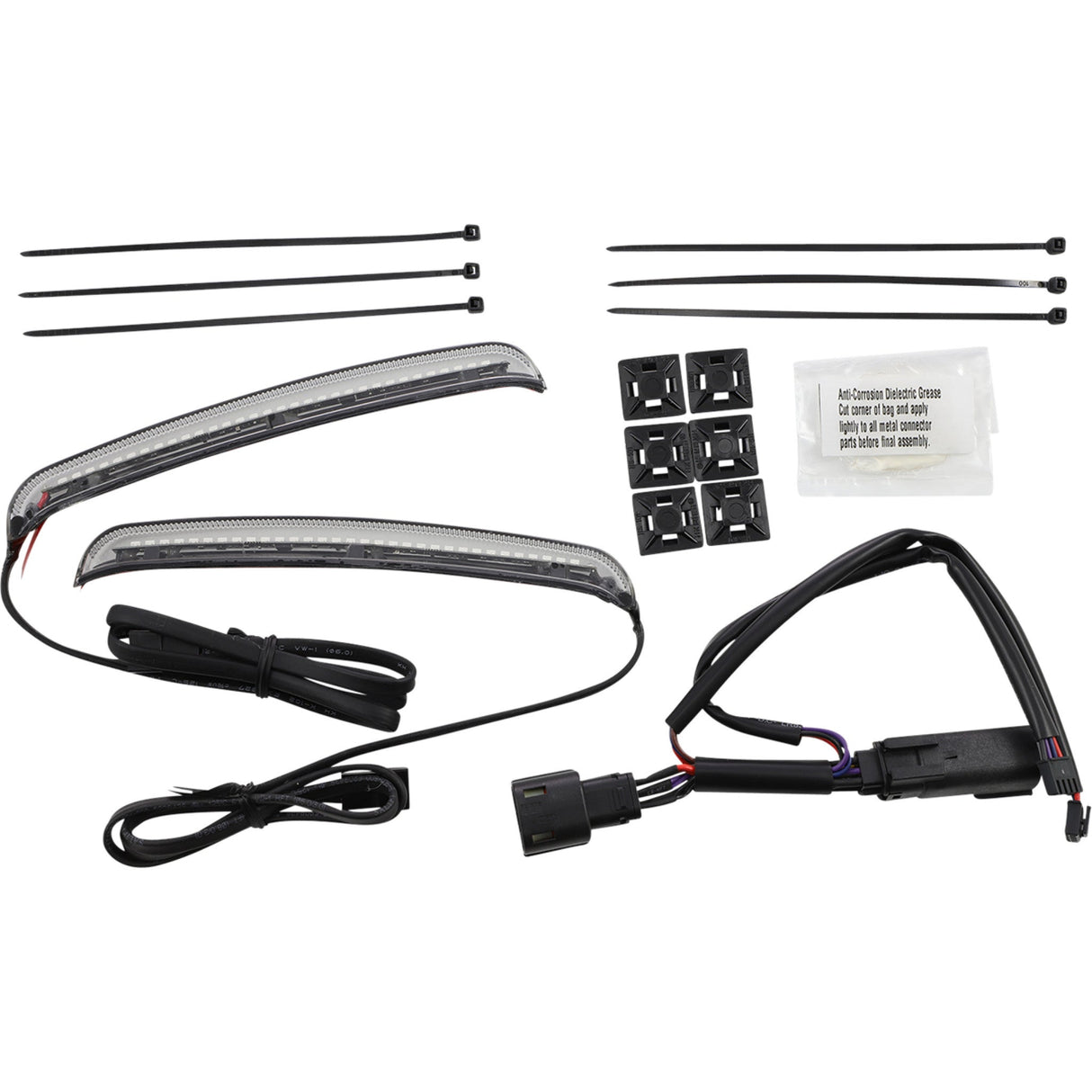Ciro Bag Blades® Accent Lights Red Turn Signals Smoke Lens - 40042 For Harley Touring 2014-2024