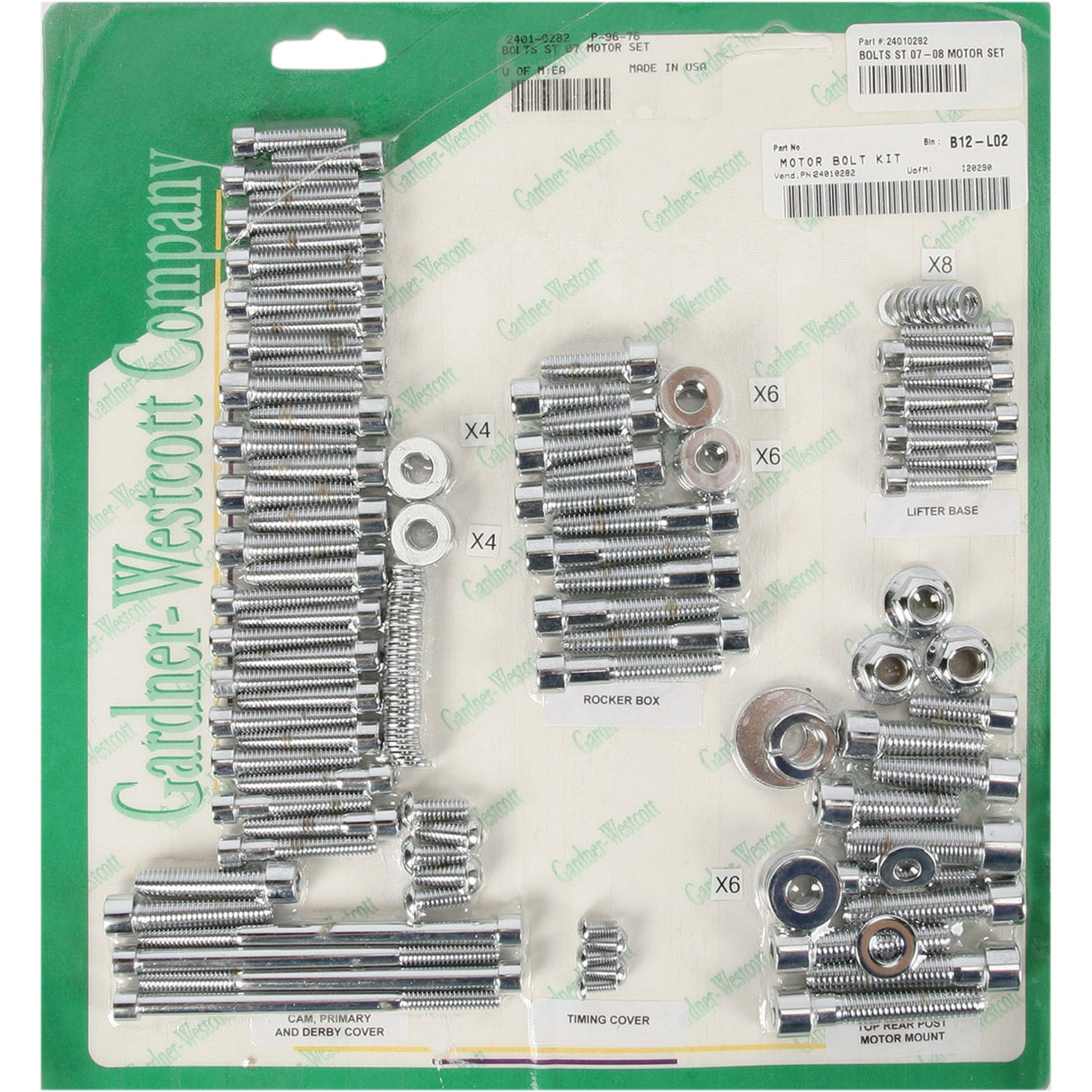 Gardner-Westcott Bolt Kit - P-96-76 For Harley Softail 2007-2017