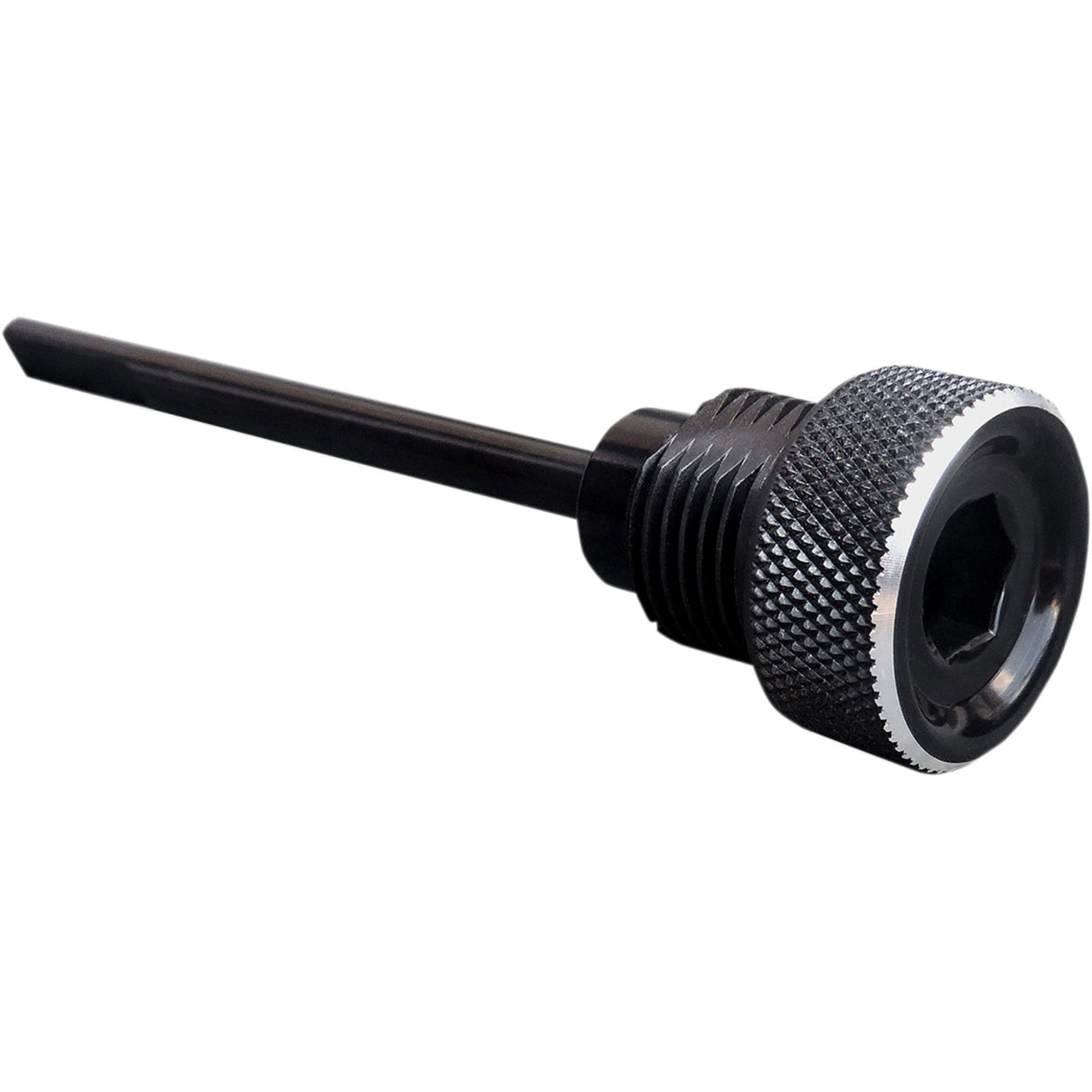 Accutronix Knurled Transmission Dipstick Knurled Black Big Twin - TDS01-KN For Harley Motorcycles 2006-2026