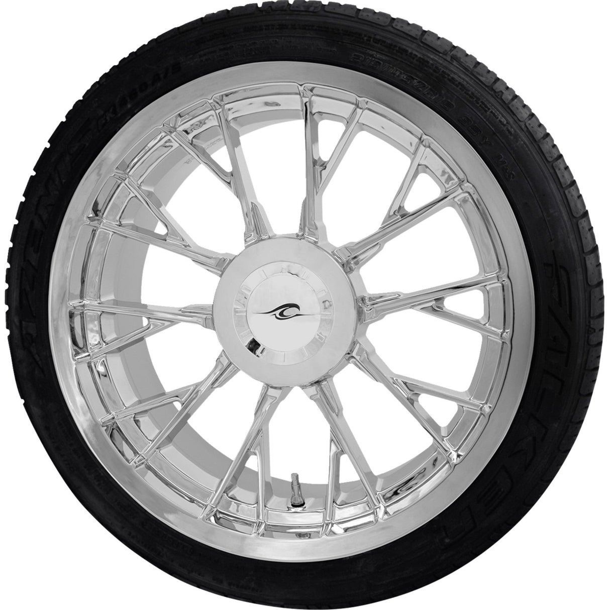 COASTAL MOTO 0336-0043 PKG-MAR-187T-CH Marlin 3D Rear Wheel/Tire Combination for Trike Marlin 3D Rear Wheel - Chrome (18") | AE2 Tire 180/55B18 - Trike