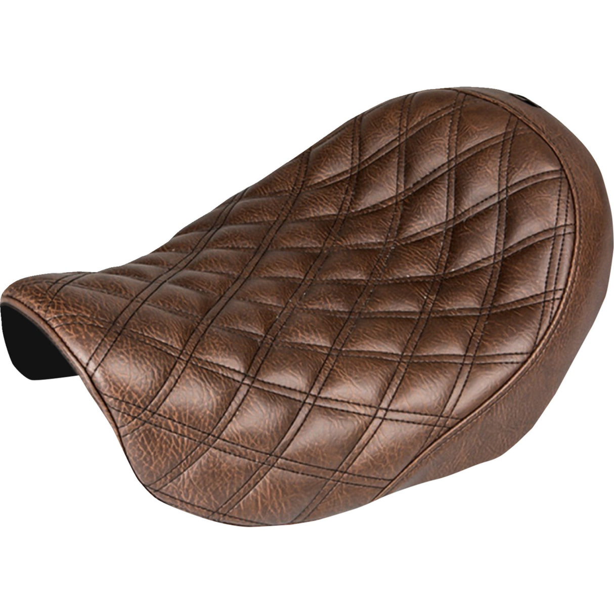 Saddlemen Renegade™ Lattice Stitch Solo Seat Lattice Stitched Brown - 804-04-002BLS For Harley Dyna 2004-2005