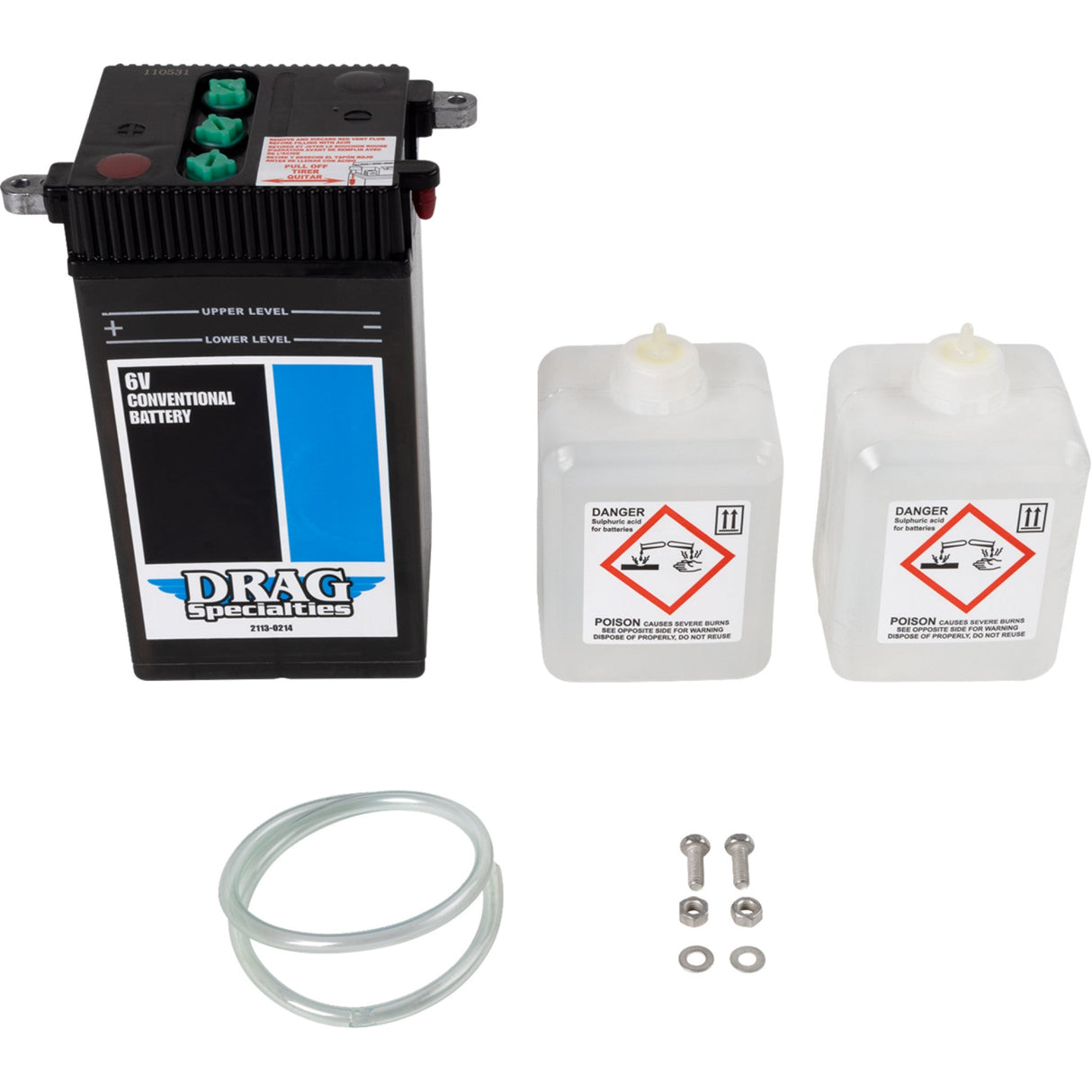 DRAG SPECIALTIES 2113-0214 Conventional Battery Kit Battery Kit - H-2