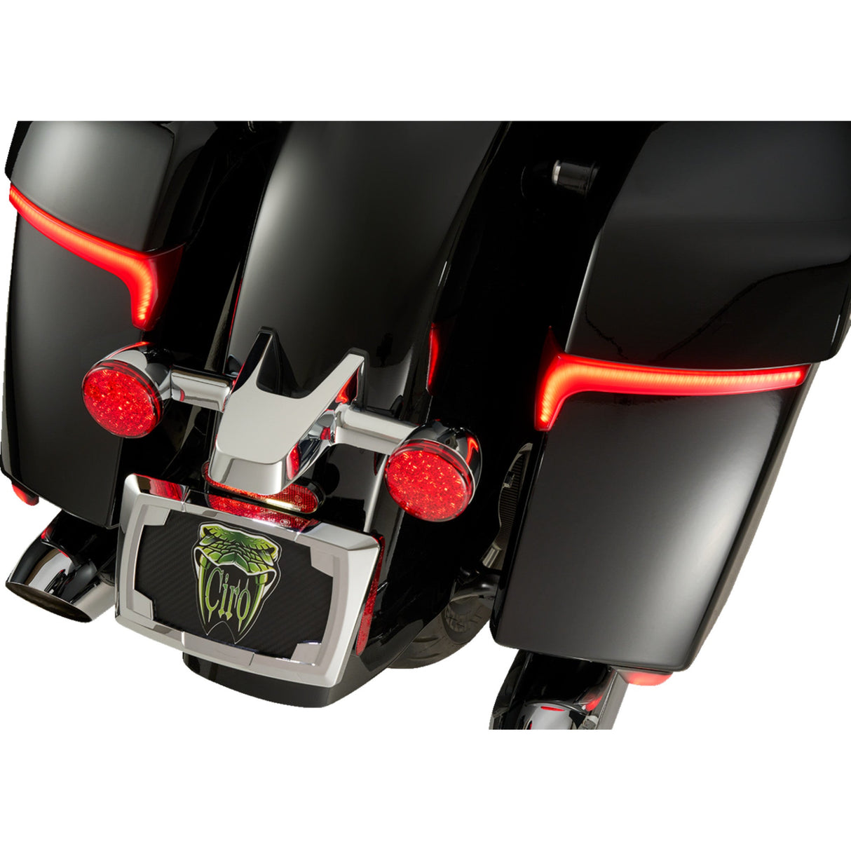 Ciro RydeCulture™ Bryant M1 Saddlebag Lights Red Lens - 4R010 For Indian 2014-2026