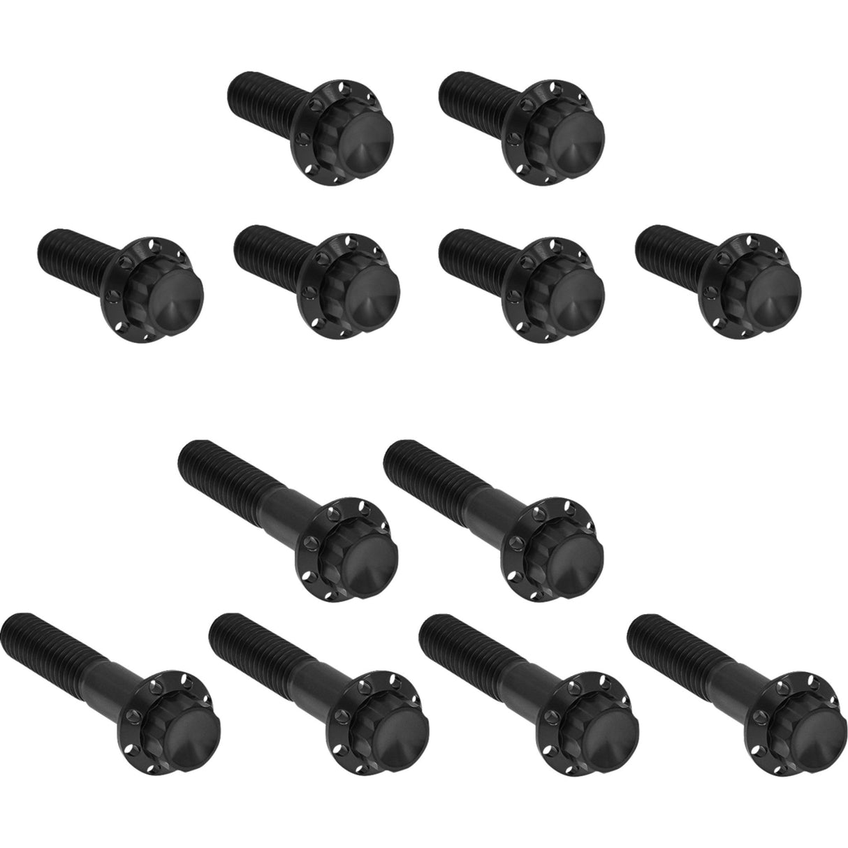 ARLEN NESS 2401-1771 300-993 Bolt Kit - Rocker Box - 12-Point - Titanium - Black