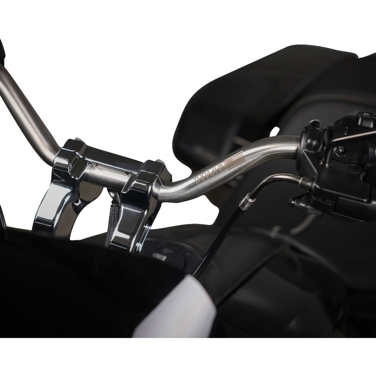 Thrashin Supply CO. 1" Handlebar Mid Bend Stainless Steel - TSC-2714-0 For Harley Touring 2024-2026