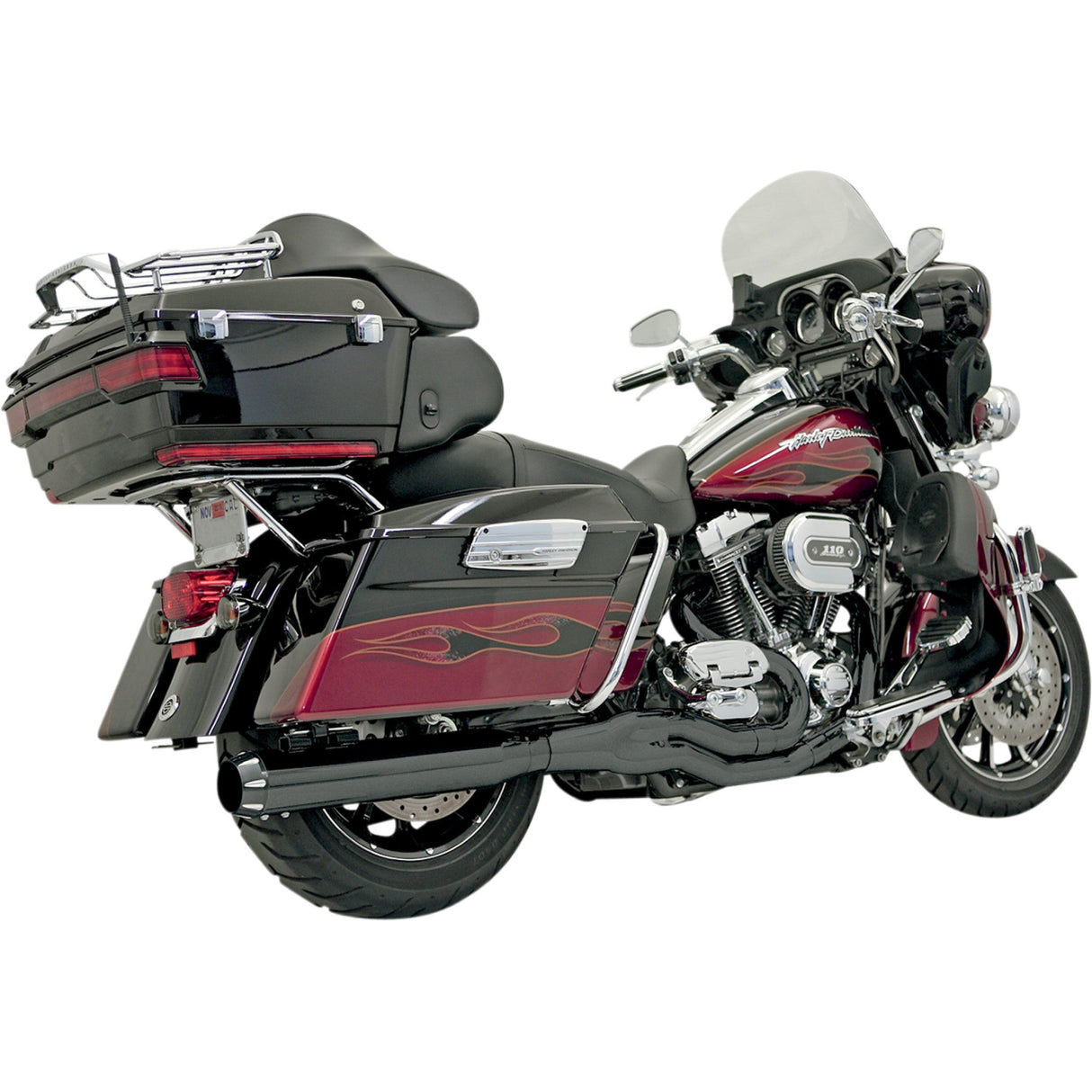 Bassani Xhaust Road Rage 2-Into-1 Exhaust System - FLH-757B For Harley Touring 1995-2016