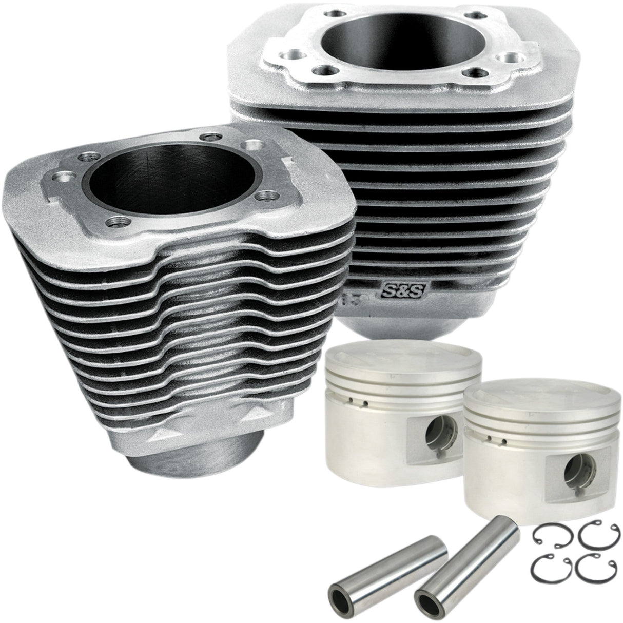 S&S Cycle Cylinder & Piston Kit 80" Evolution Big Twin Natural - 910-0179 For Harley Motorcycles 1984-2000