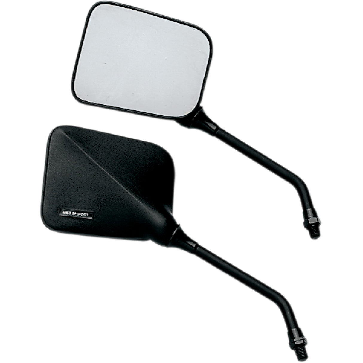 EMGO 2046220 20-46220 GP Mirror Mirror - GP Sport - Side View - Short - Rectangle - Black