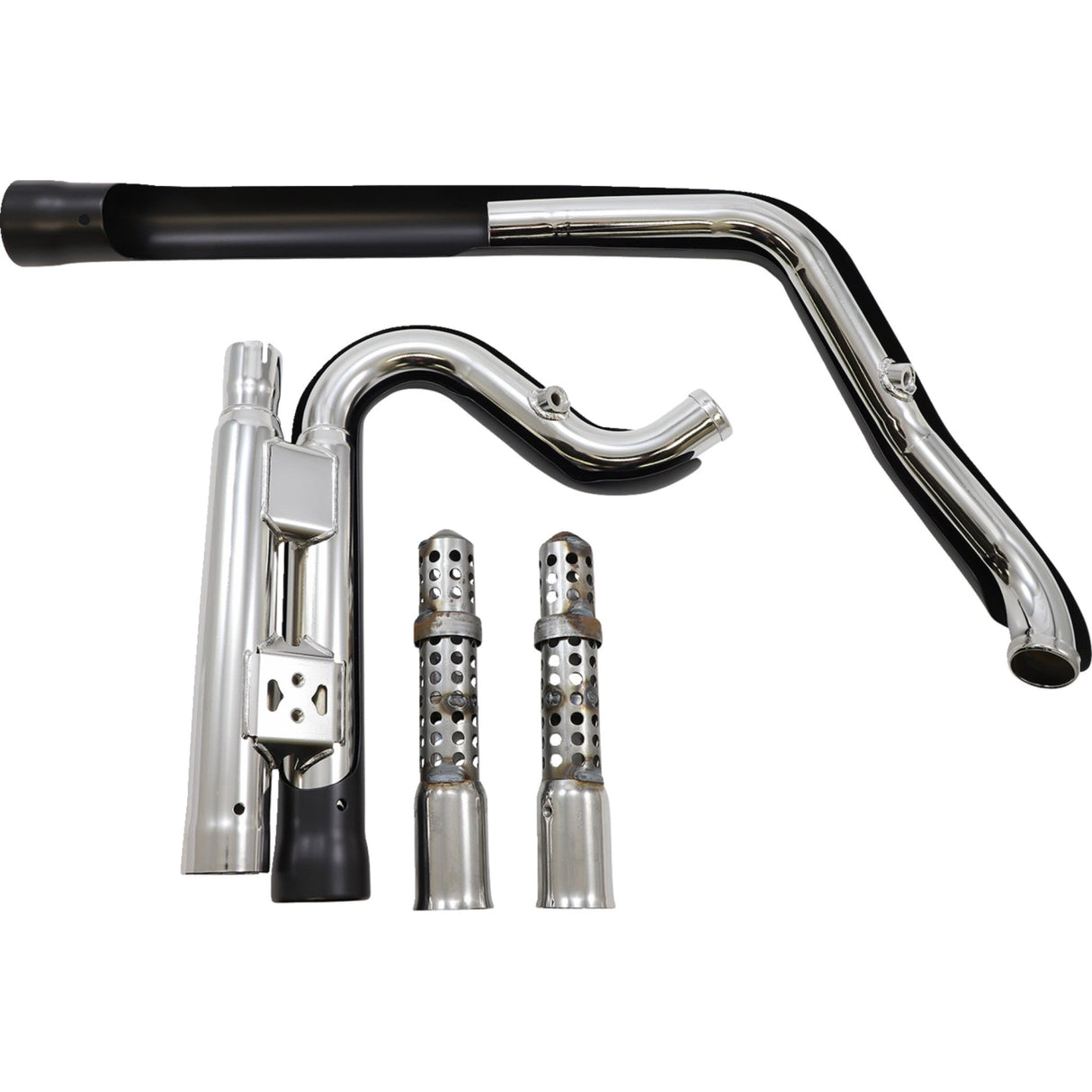 Cobra Speedster Short 2-Into-2 Exhaust System - 6708B For Harley Dyna 2012-2017