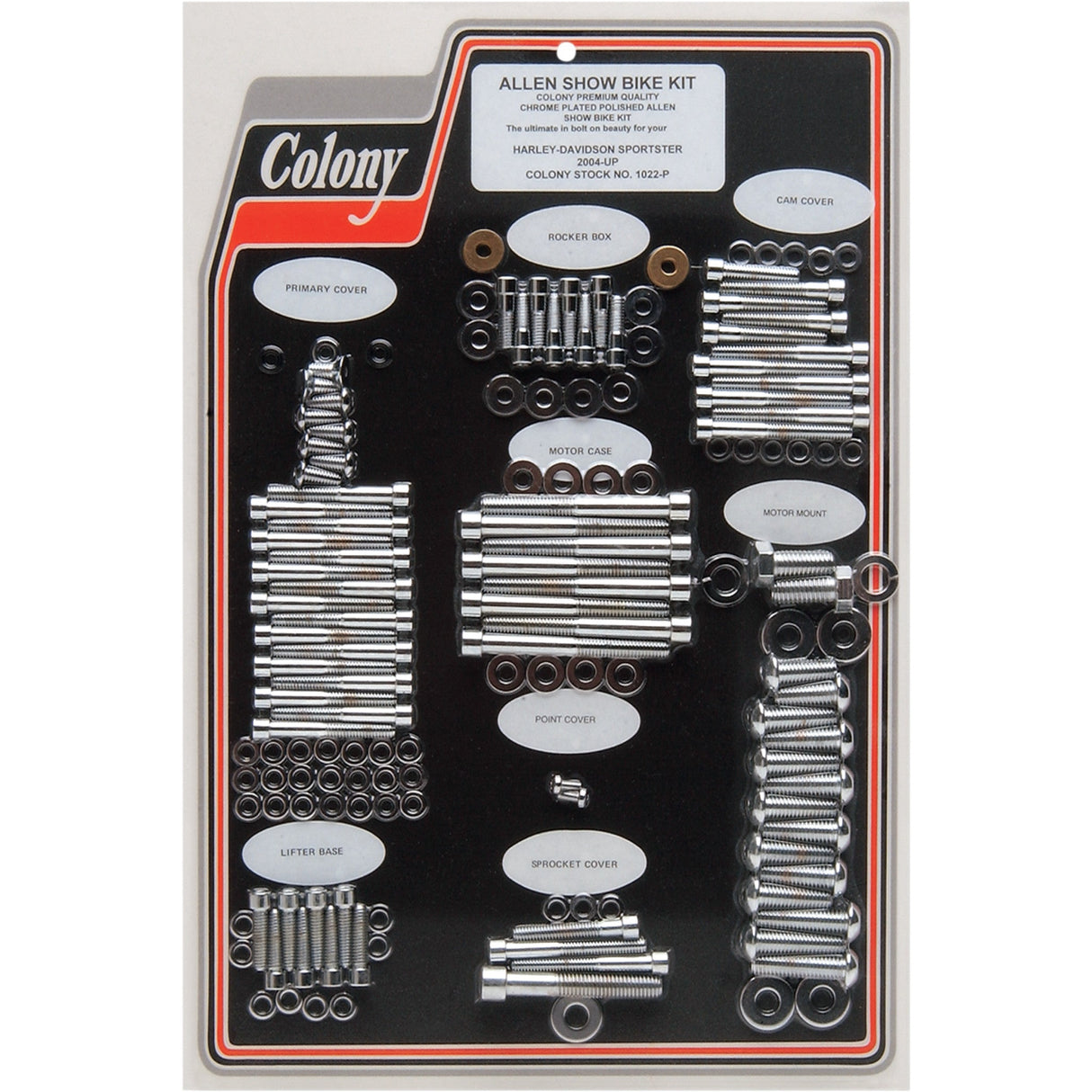 Colony Complete Motor Bolt Kit Socket-Head Sportster - 1022-P For Harley Sportster 2004-2022