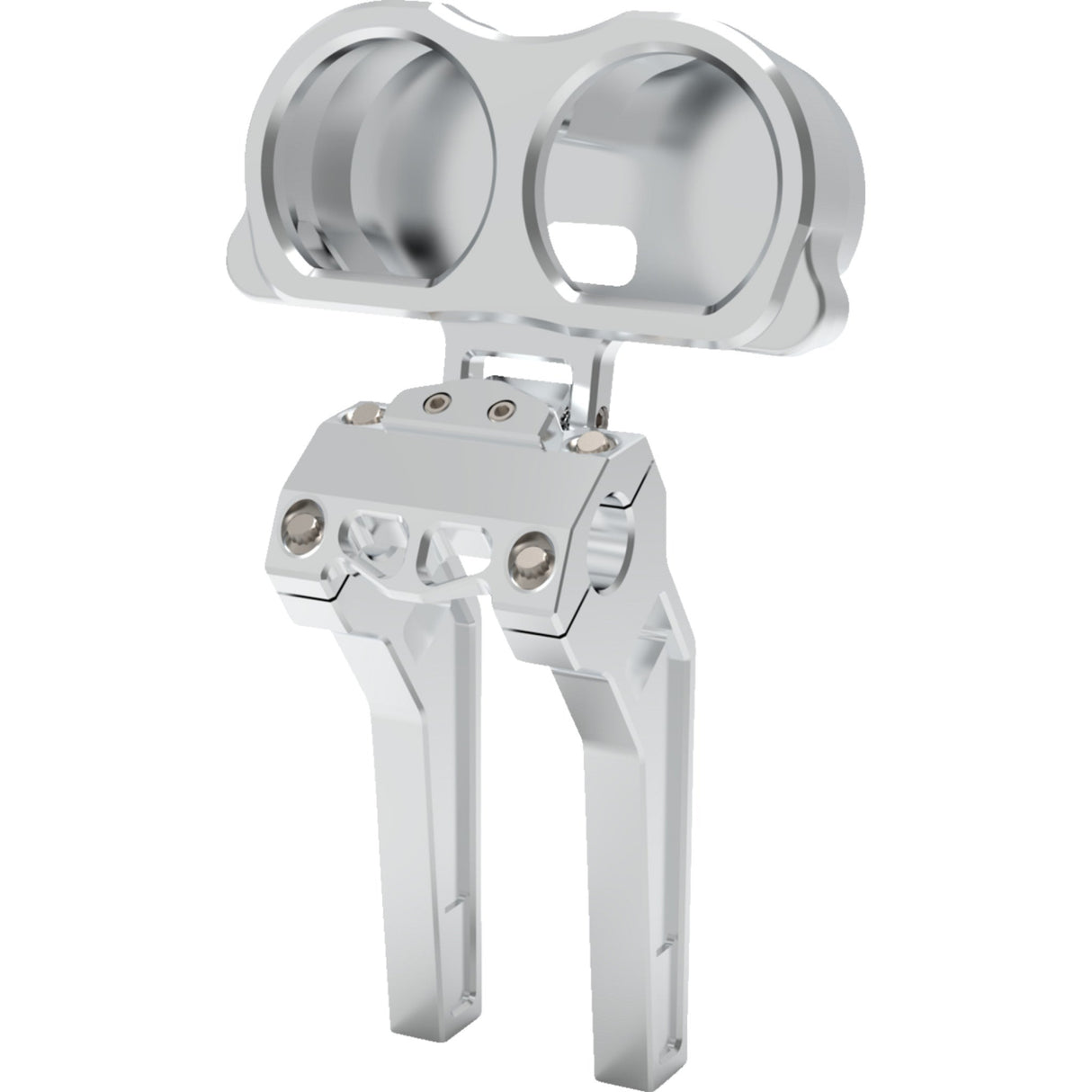 LA Choppers Dual Gauge Mount For Performance Risers Dual Raw - LA-7397-03R For Harley Road Glide 2015-2022