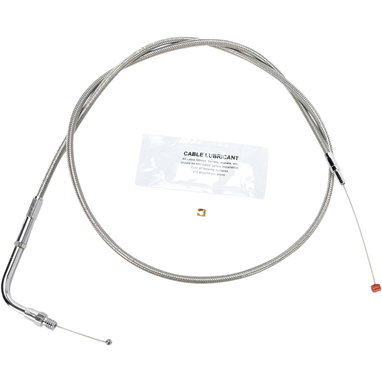 Barnett Stainless Steel Throttle Idle Cable +6" Dyna FXR Softail - 102-30-30014-06 For Harley 1990-1995