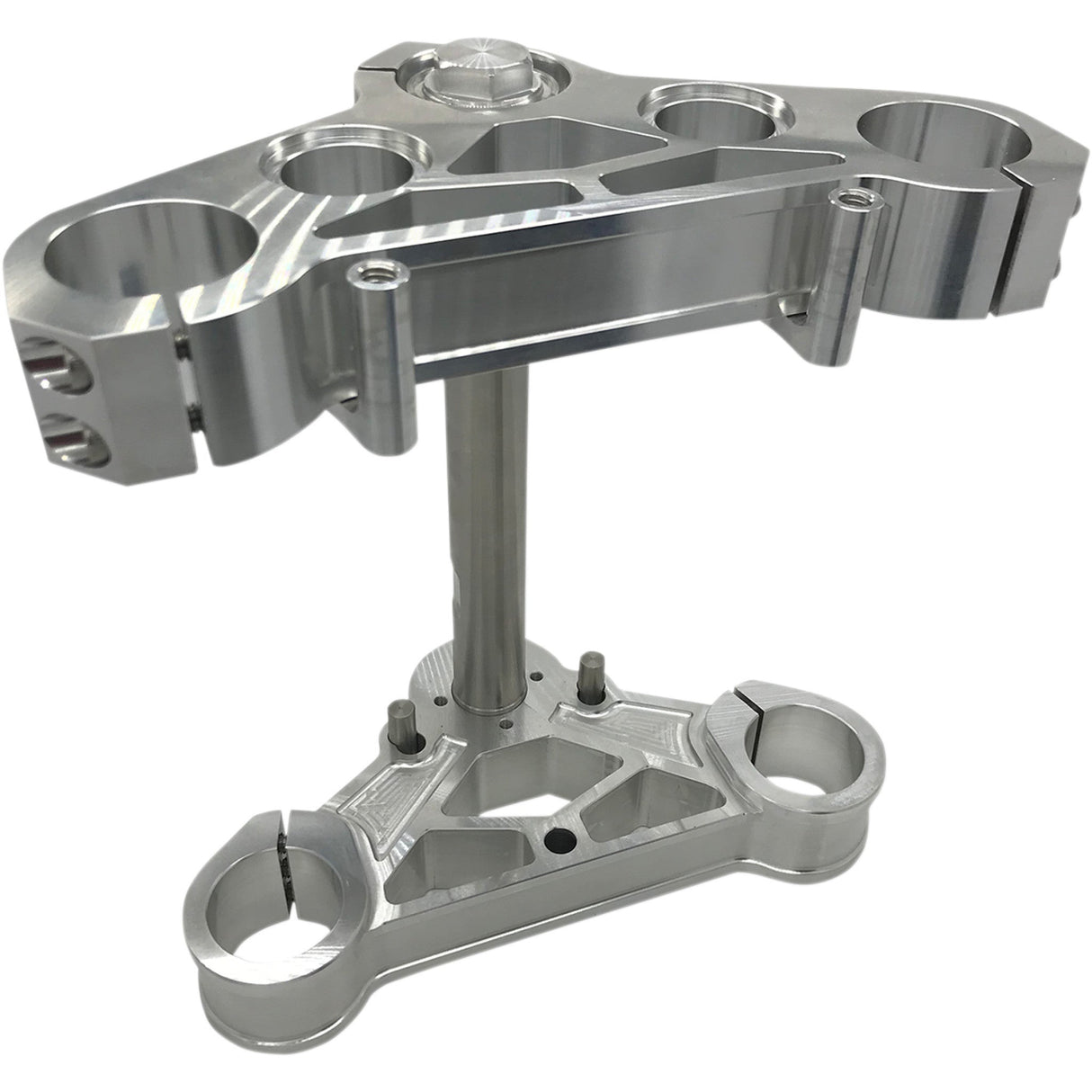 PRO-ONE Perf.mfg. 39 MM Triple Tree Raw Aluminum 0° - 106200 For Harley 1988-2014