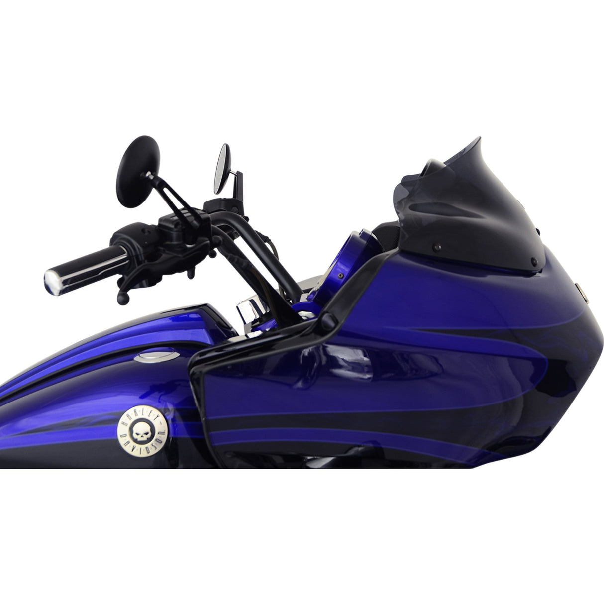 Klock Werks Sport Flare® Windshield 8" Smoke - KWW-01-0189 For Harley Road Glide 1998-2013