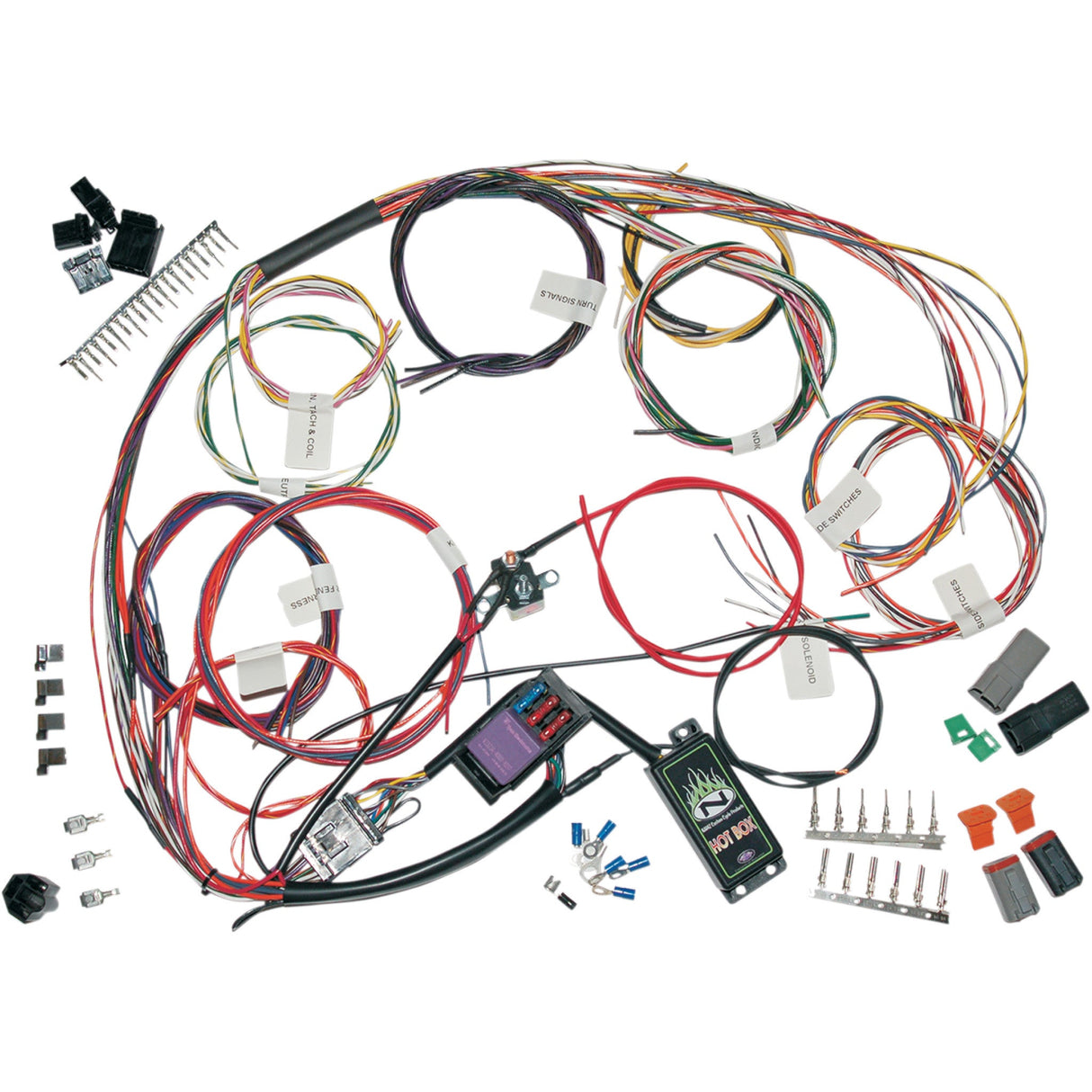 NAMZ 2120-0769 NCBH-01-A Custom Full Motorcycle Wiring Harness - Complete Bike Harness Kit