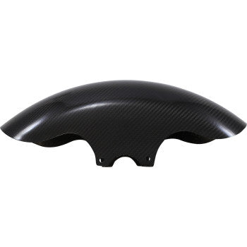 Slyfox Carbon Shorty Front Fender Shorty Carbon Fiber Gloss - 12057G For Harley Touring 2009-2023