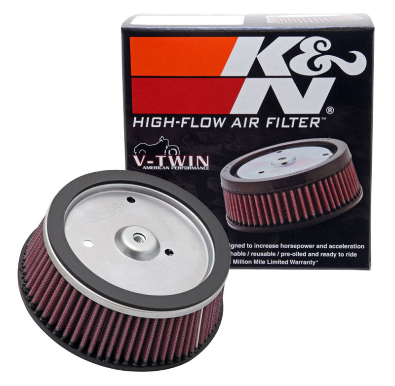 K & N Engineering Round Tapered 6.25in Base OD X 5.5in Top OD X 2.125in H - HD-0800 For Harley Electra Glide / Road King / Softail / Dyna 2007-2008