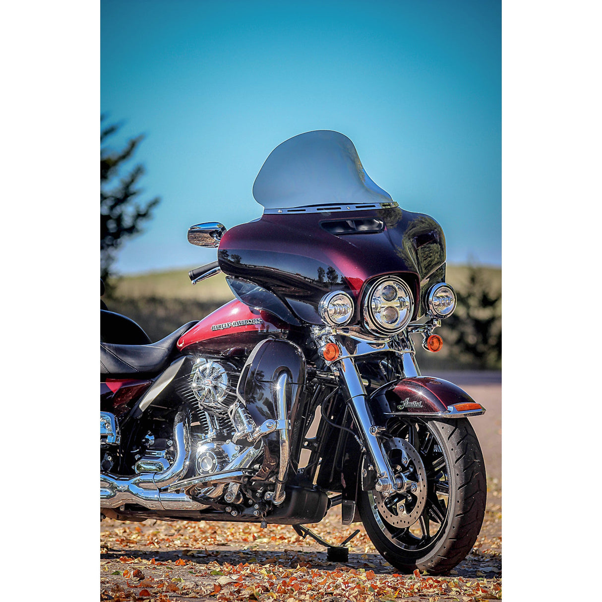 Klock Werks Flare® Windshield 11-1/2" Clear - KWW-01-0206-2014 For Harley Touring 2014-2025