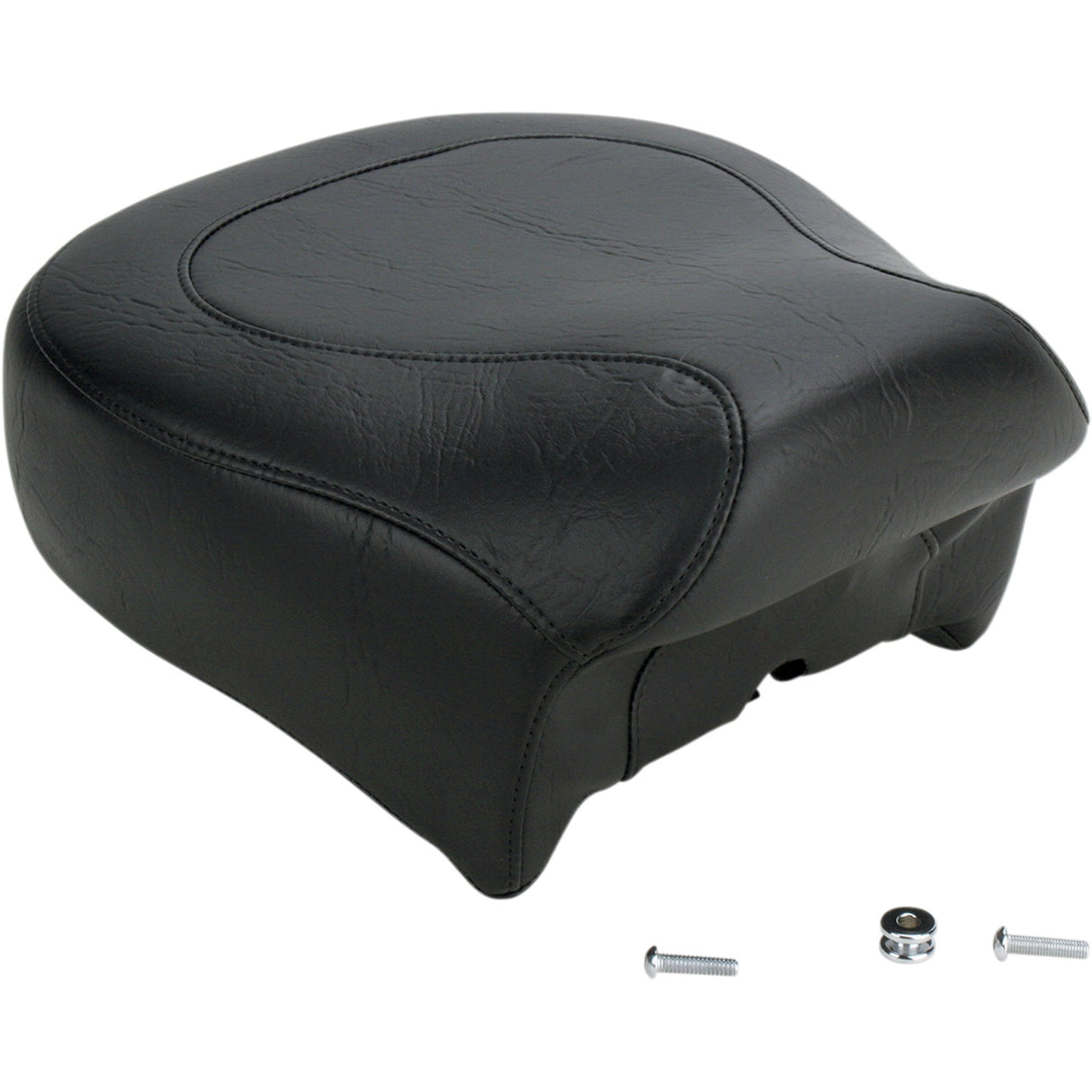 Mustang Wide Rear Seat Smooth Black - 75708 For Harley Sportster 1996-2003