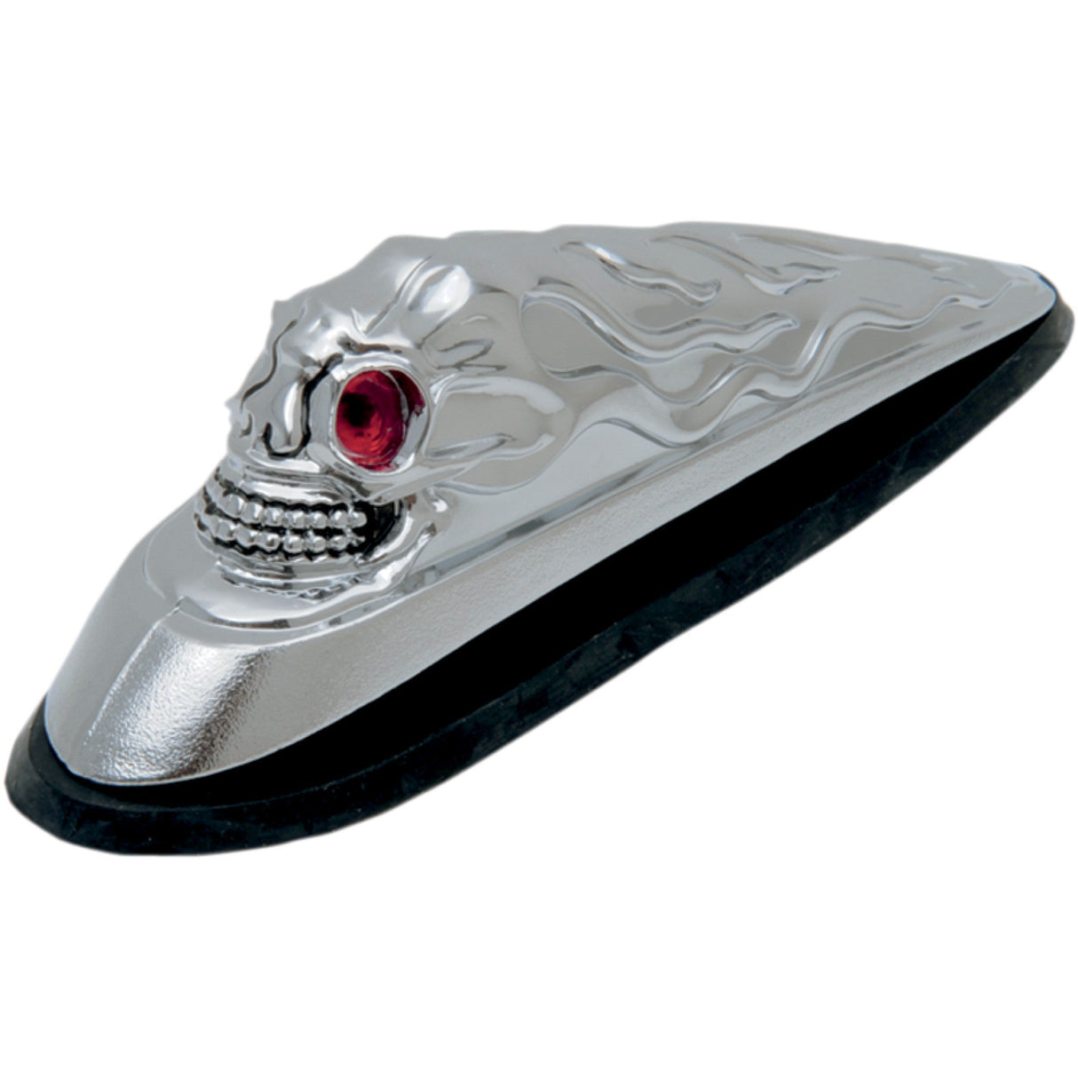 DRAG SPECIALTIES DS-287533 Skull Head Front Fender Ornament Skull Head -Illuminated Eyes - Chrome
