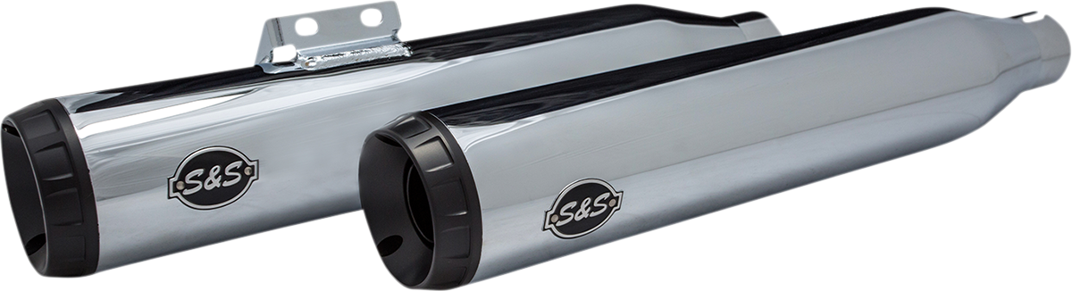 Grand National Slip-On Mufflers - Chrome - 1801-1477