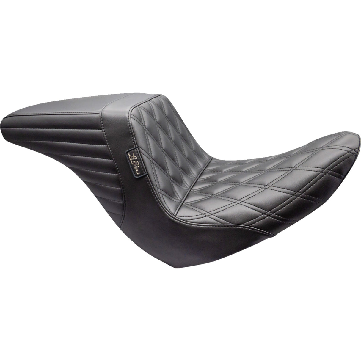 LePera Kickflip Up Front Seat Double Diamond Black FL FX - LYRU-590DD For Harley Softail 2018-2024